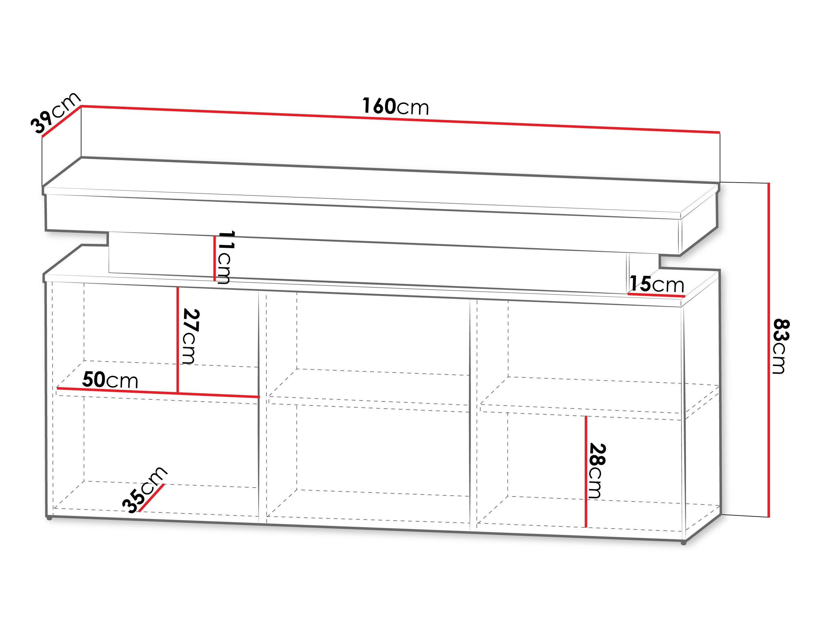 Buffet Monfero 101 (Brun clair)