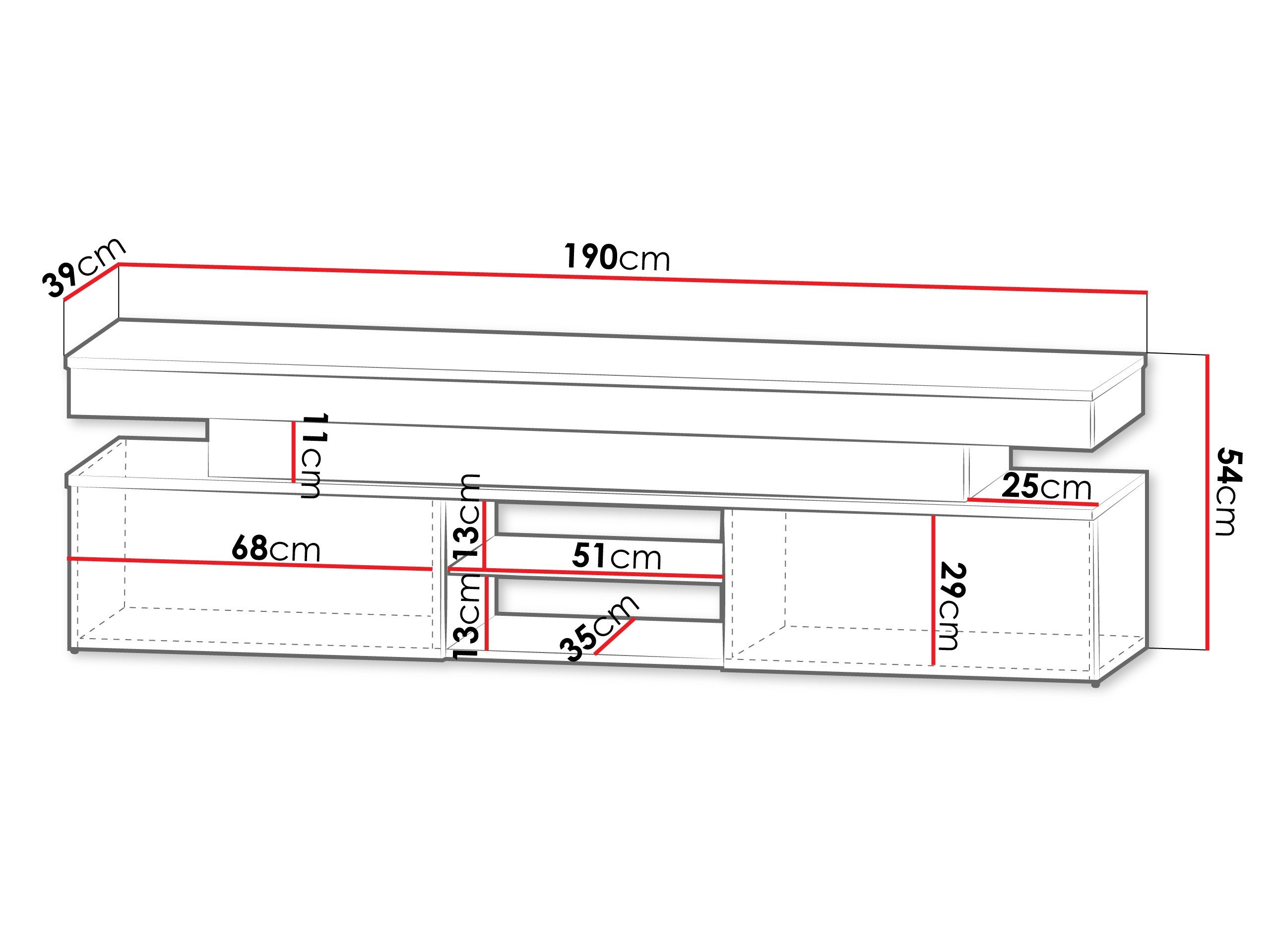 Meuble TV Monfero (Brun clair)