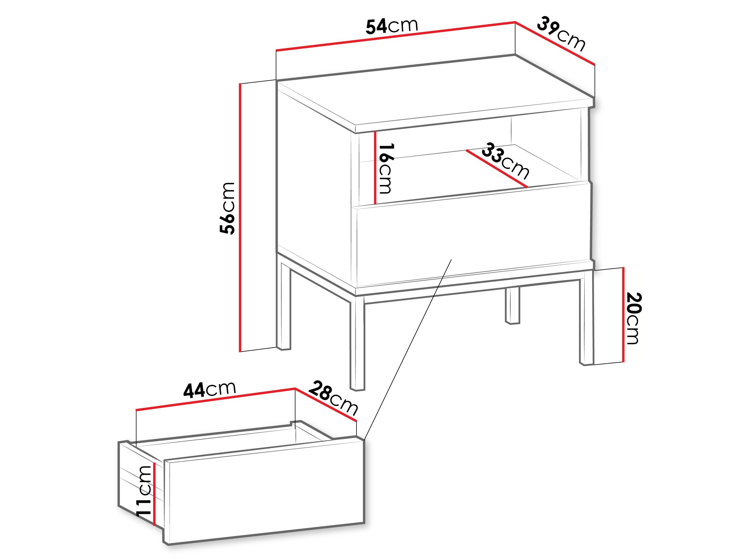 Table de chevet Manal (Cachemire)