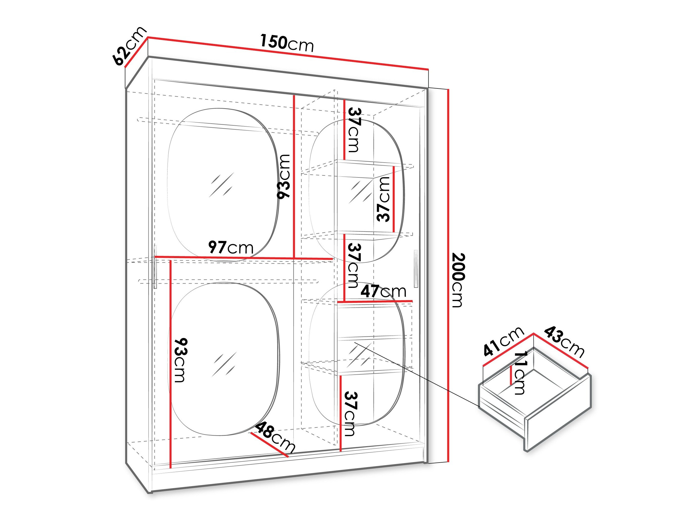 Armoire Hartford 527 (Cachemire)