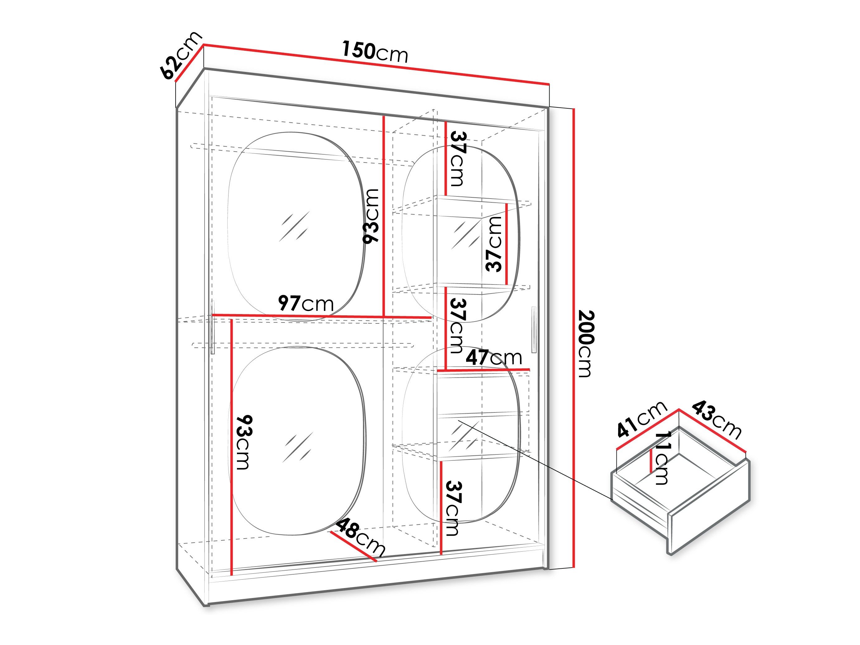 Armoire Hartford 527 (Cachemire)