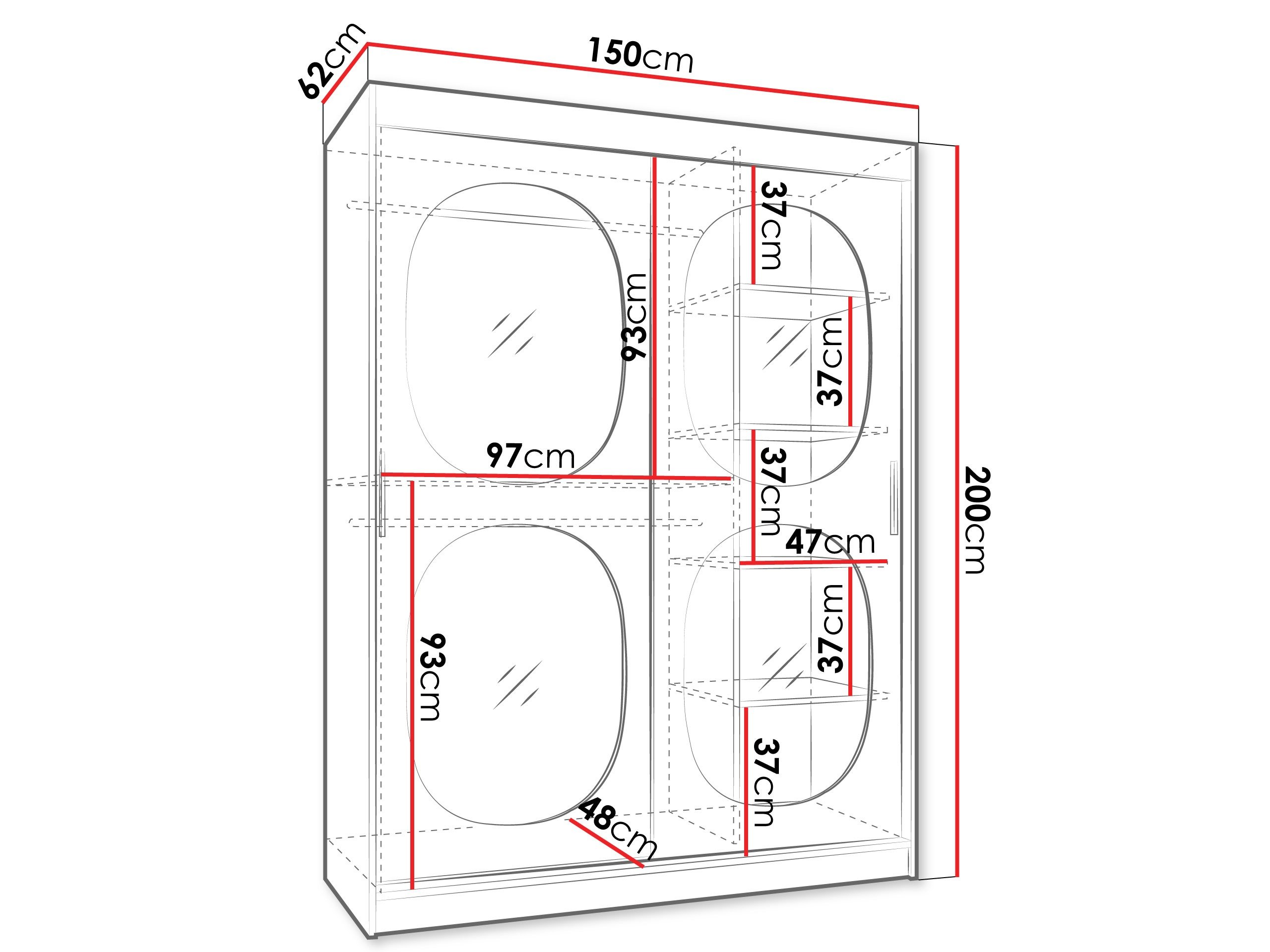 Armoire Hartford 527 (Noir)