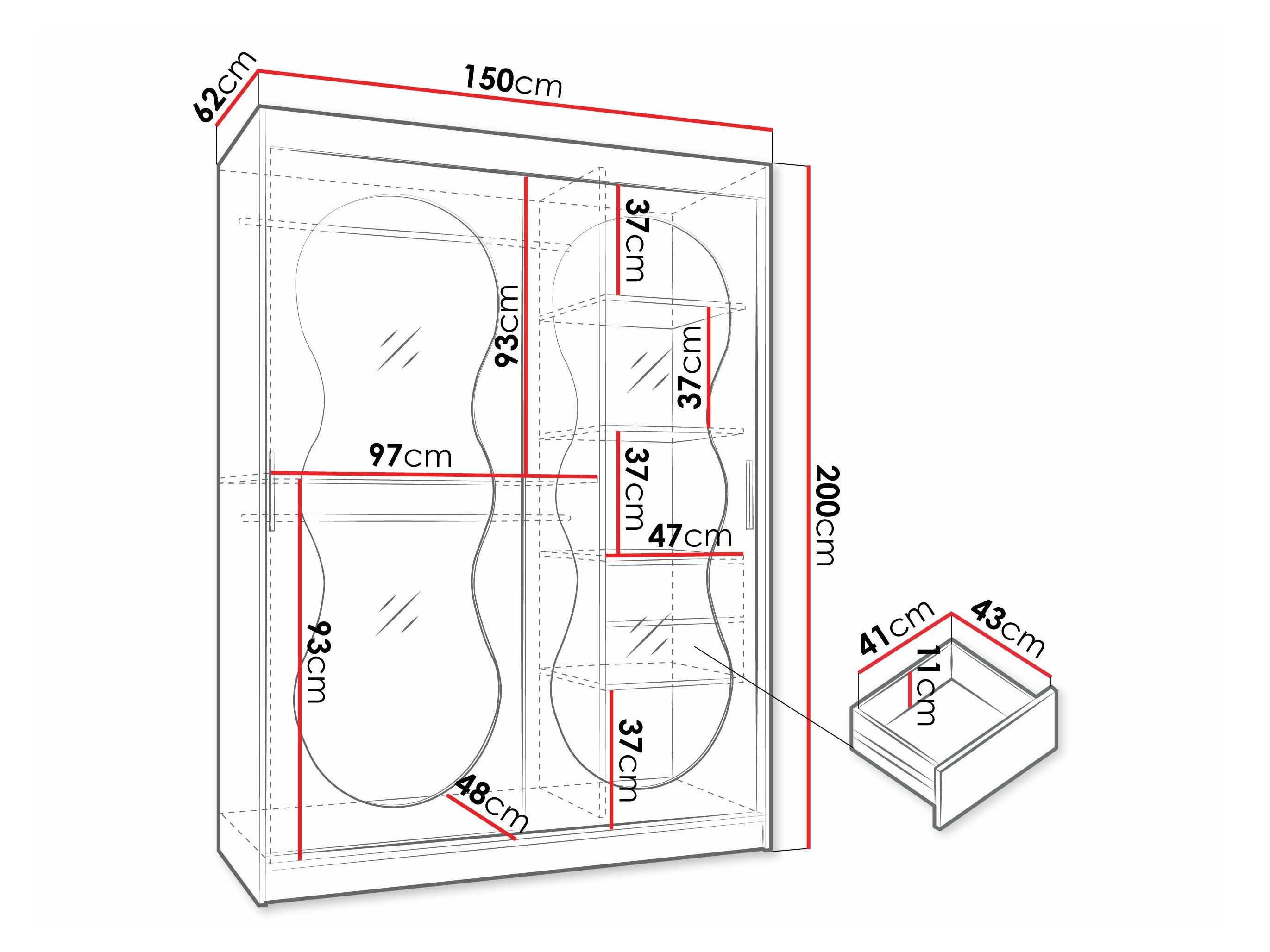 Armoire Hartford 528 (Cachemire)