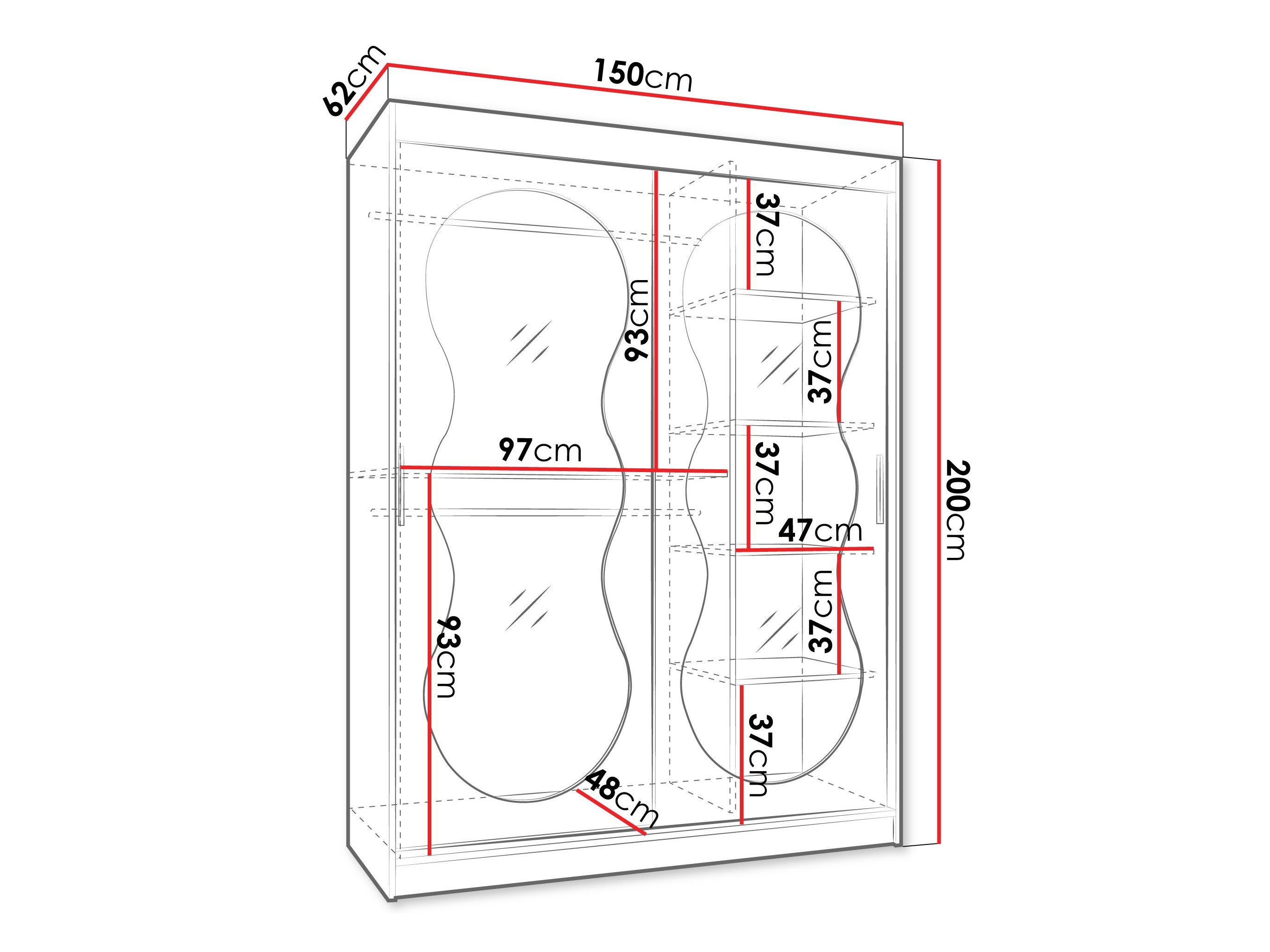 Armoire Hartford 528 (Noir)