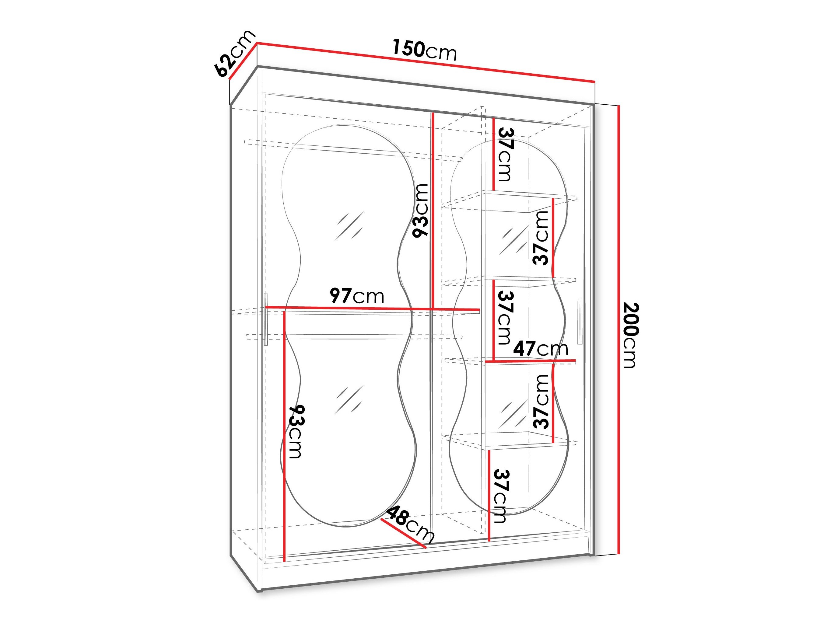 Armoire Hartford 528 (Noir)