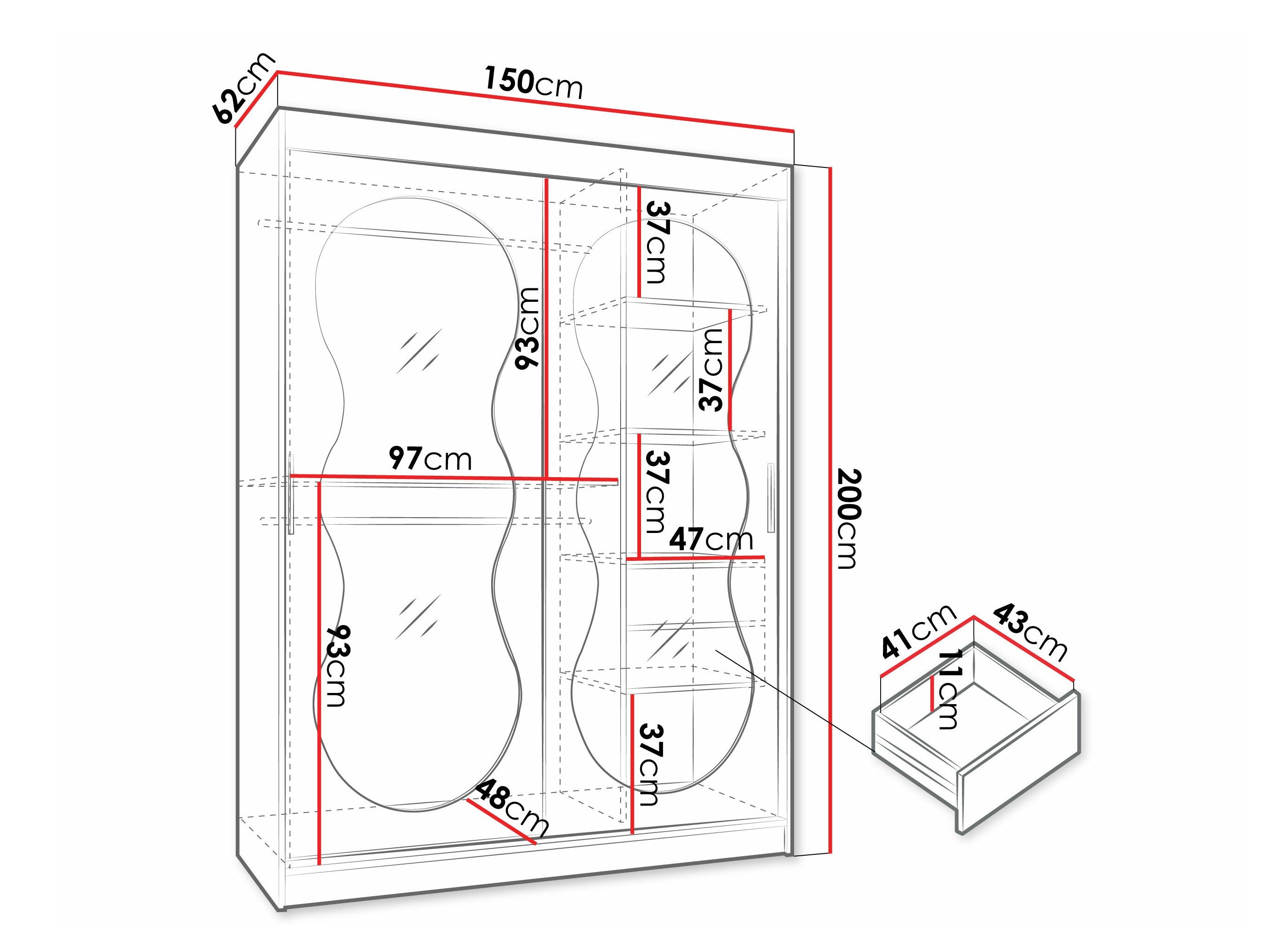 Armoire Hartford 528 (Noir)