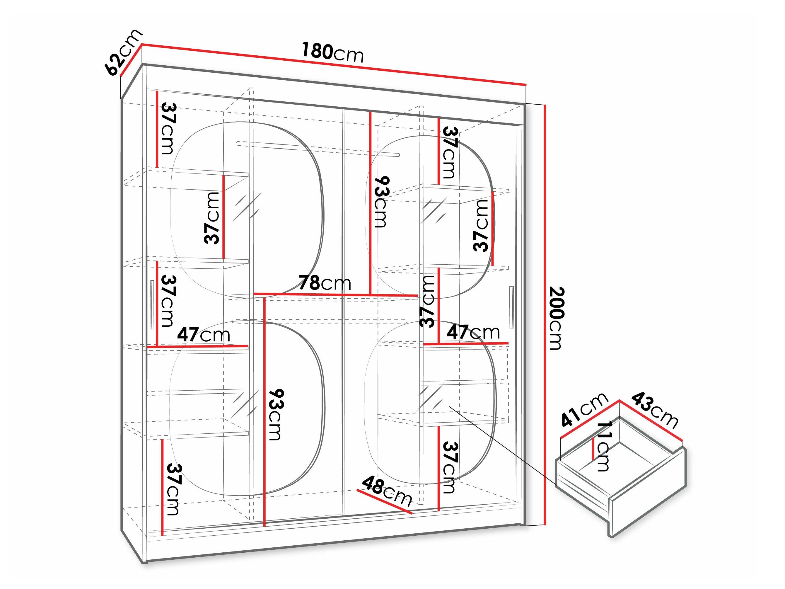 Armoire Hartford 529 (Noir)