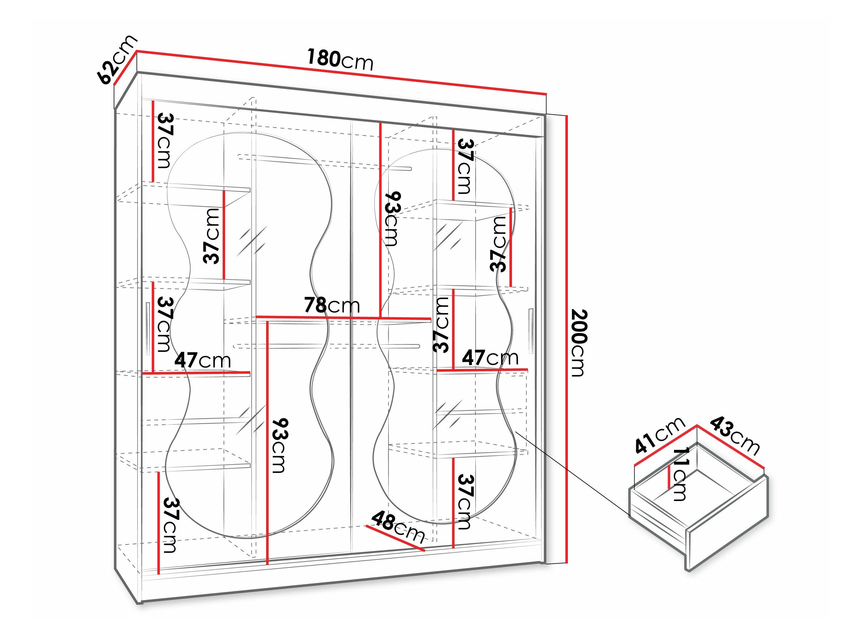 Armoire Hartford 530 (Noir)