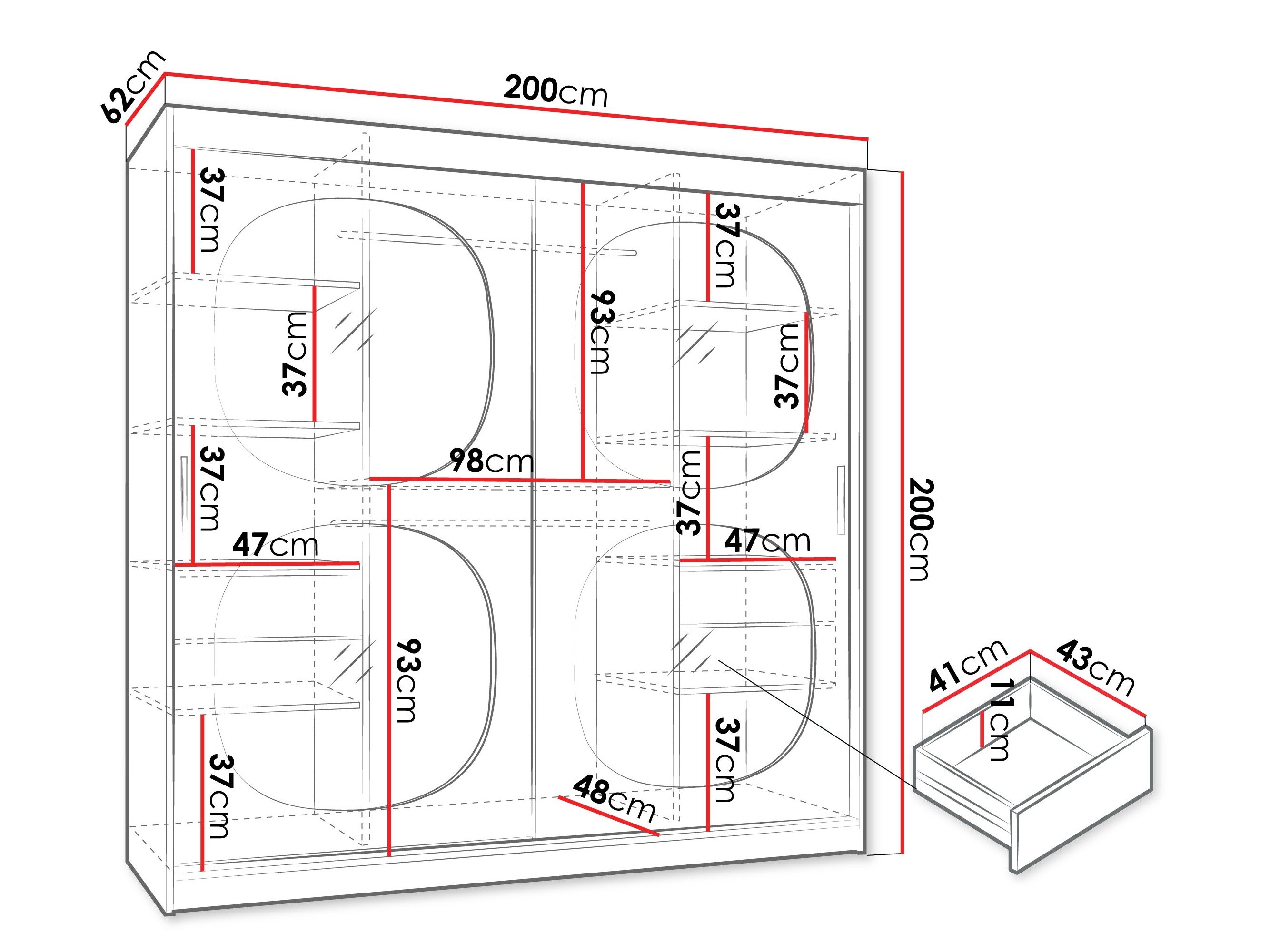 Armoire Hartford 531 (Cachemire)