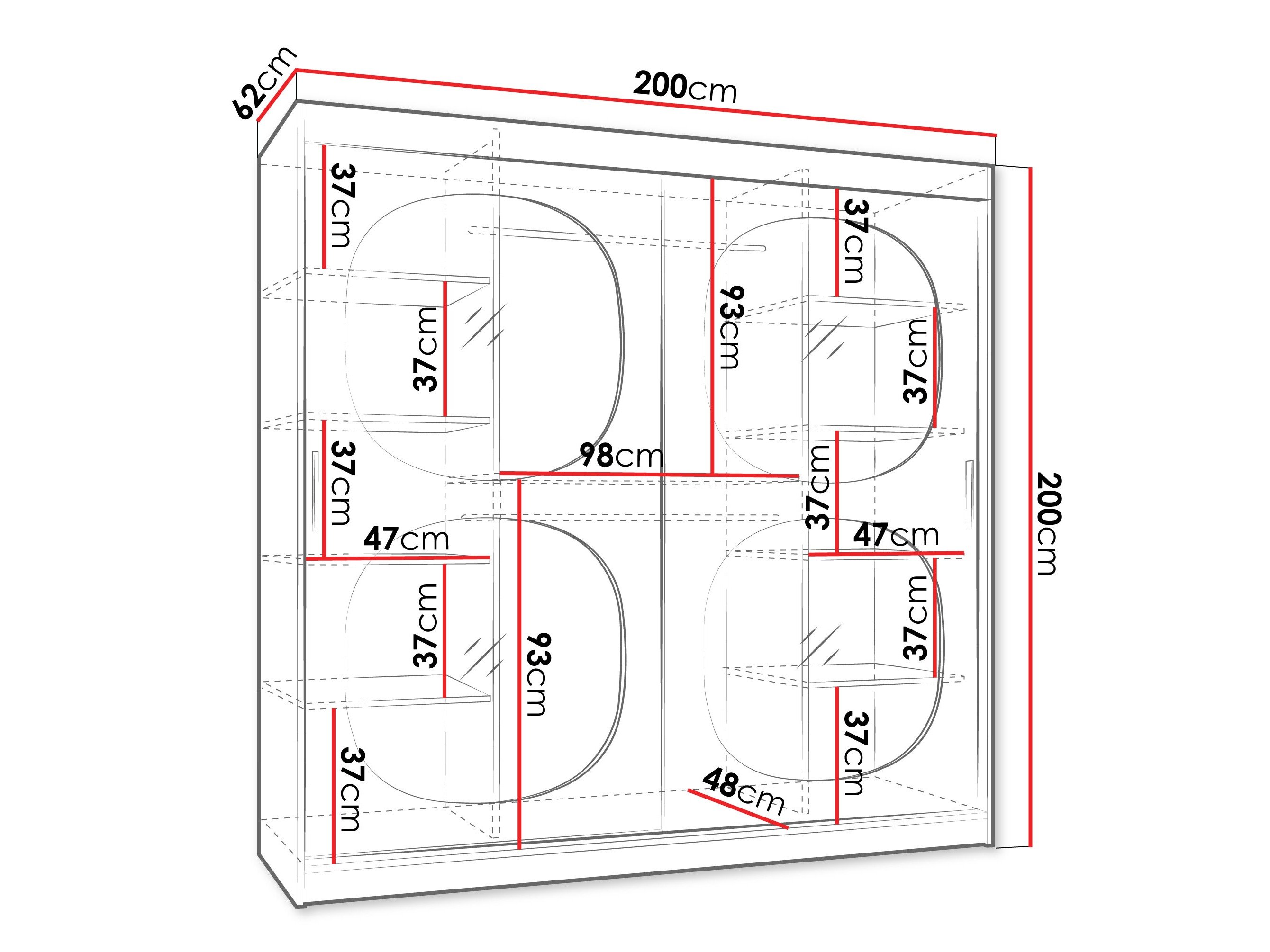 Armoire Hartford 531 (Noir)
