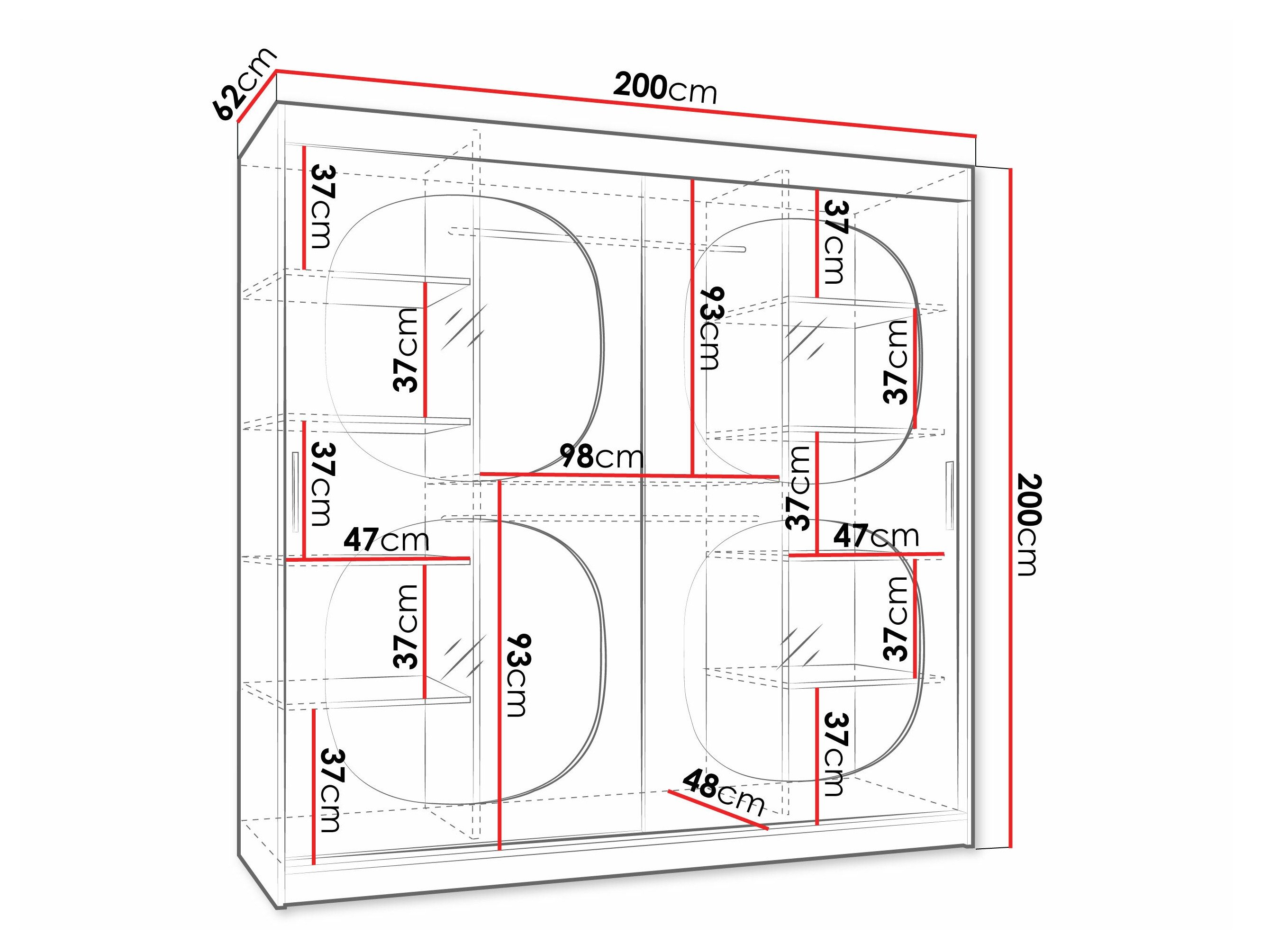 Armoire Hartford 531 (Noir)
