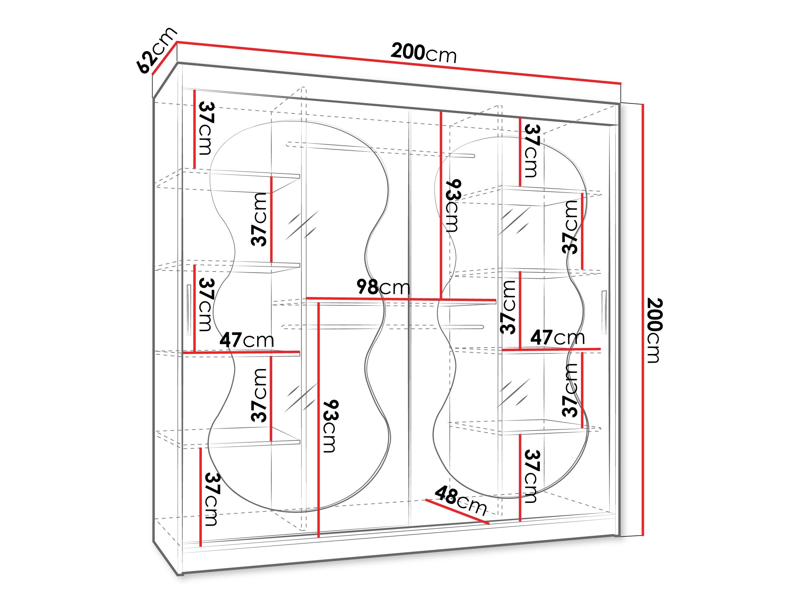 Armoire Hartford 532 (Noir)