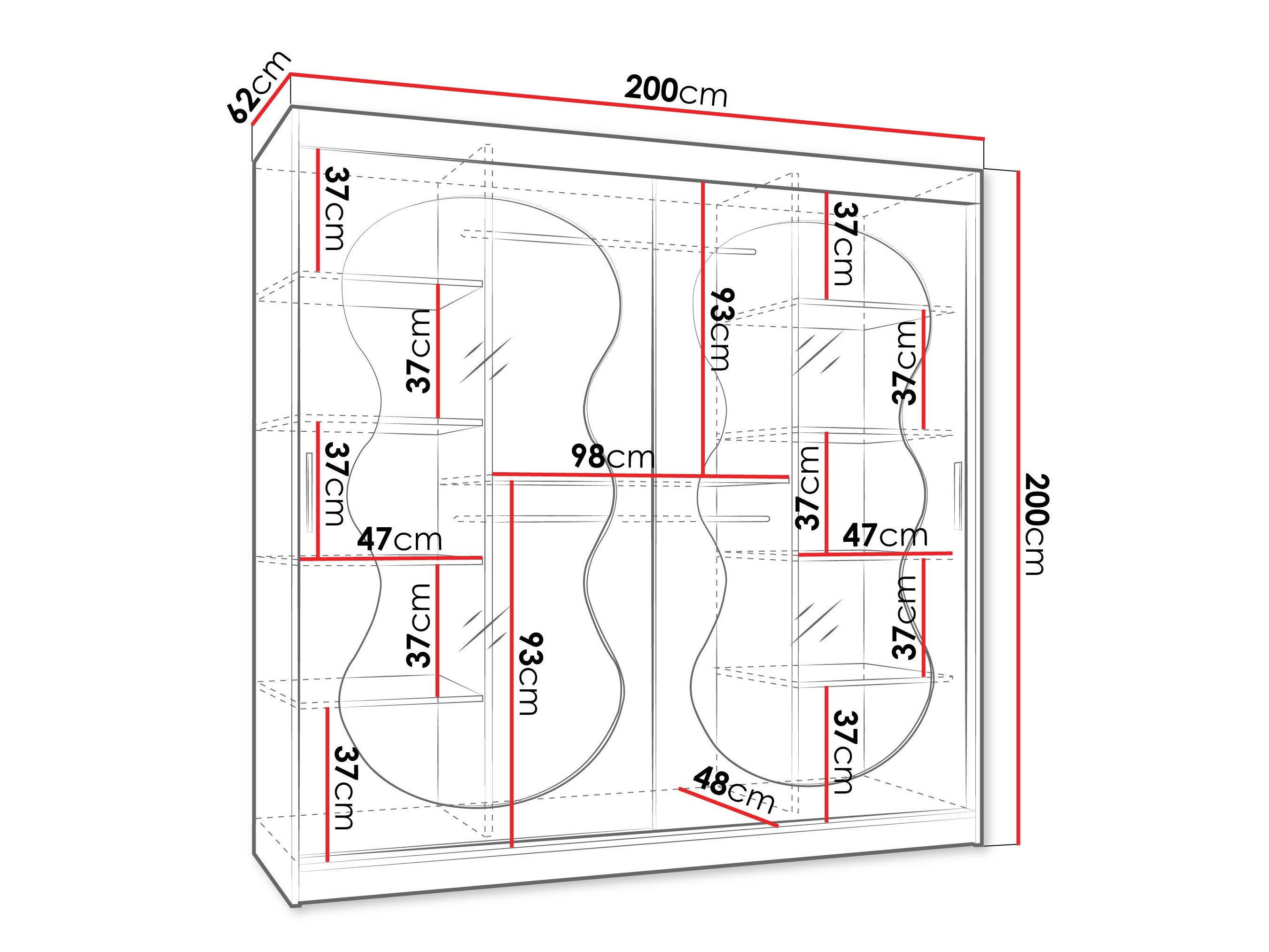 Armoire Hartford 532 (Noir)