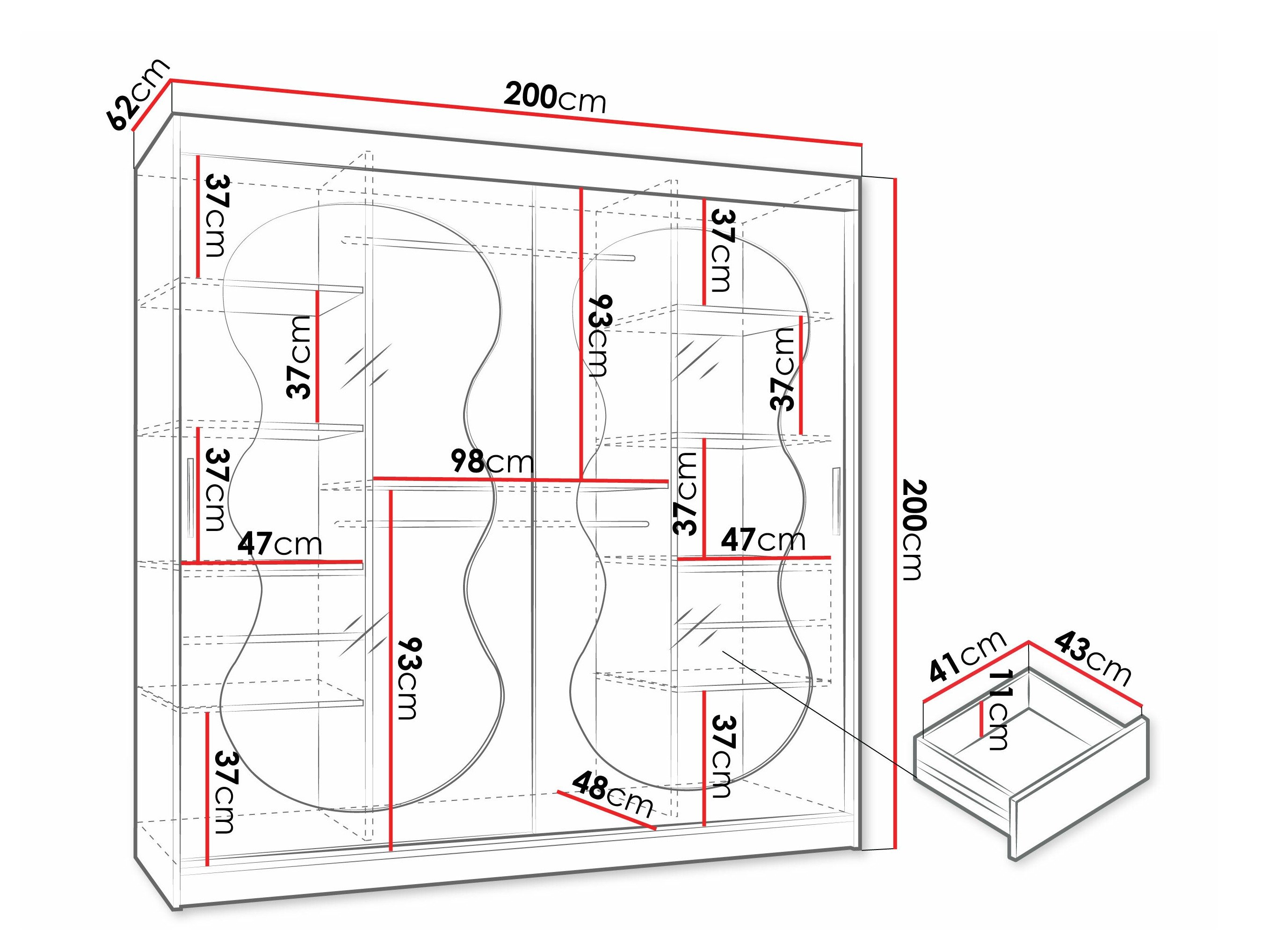 Armoire Hartford 532 (Noir)