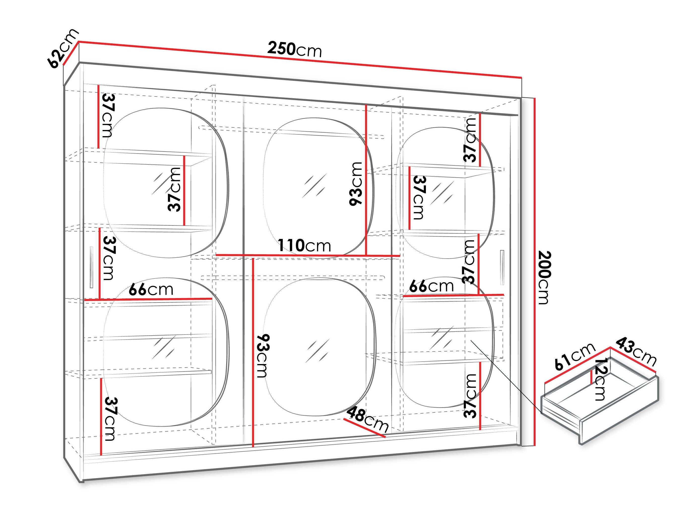Armoire Hartford 533 (Cachemire)
