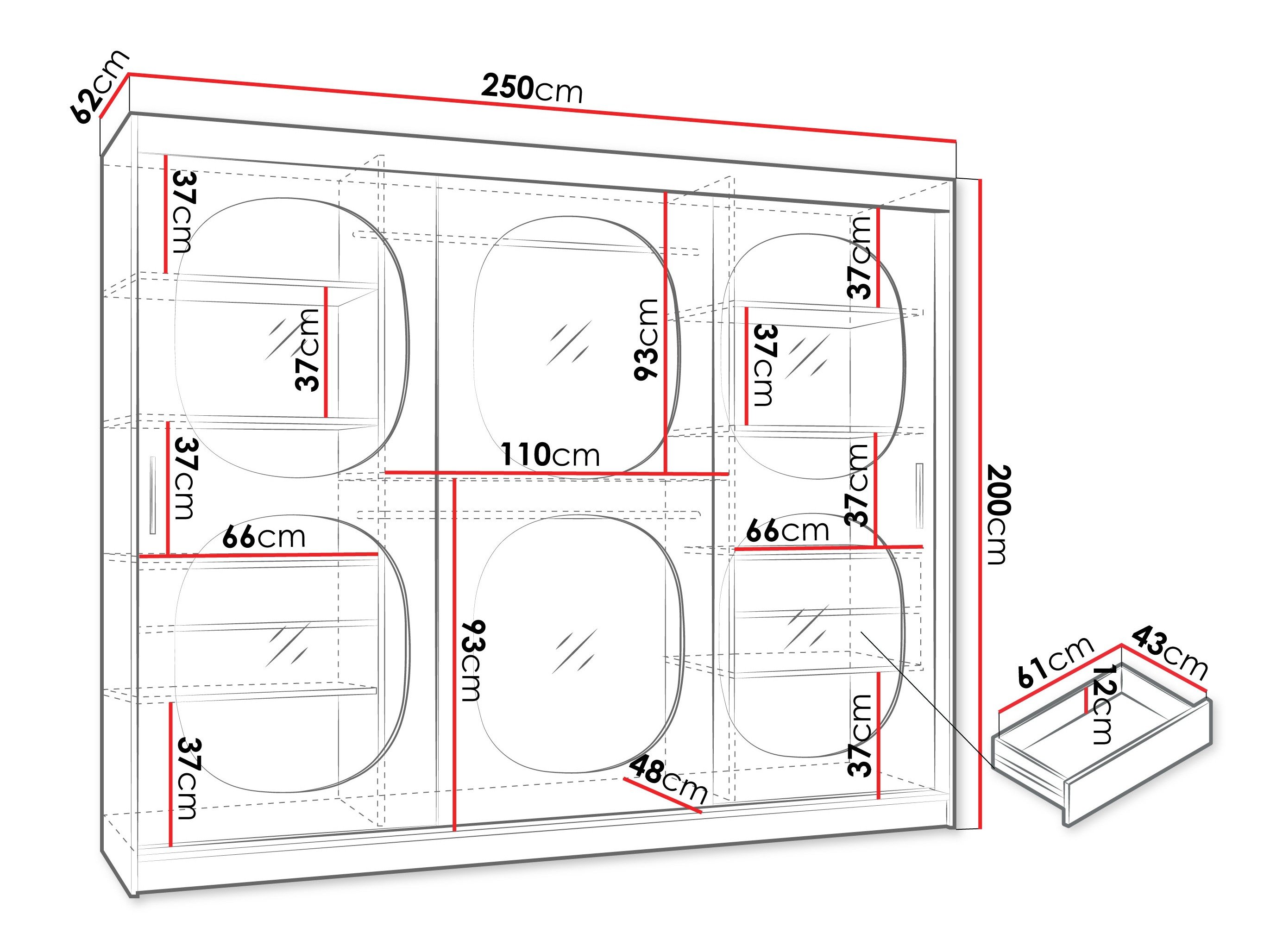 Armoire Hartford 533 (Noir)