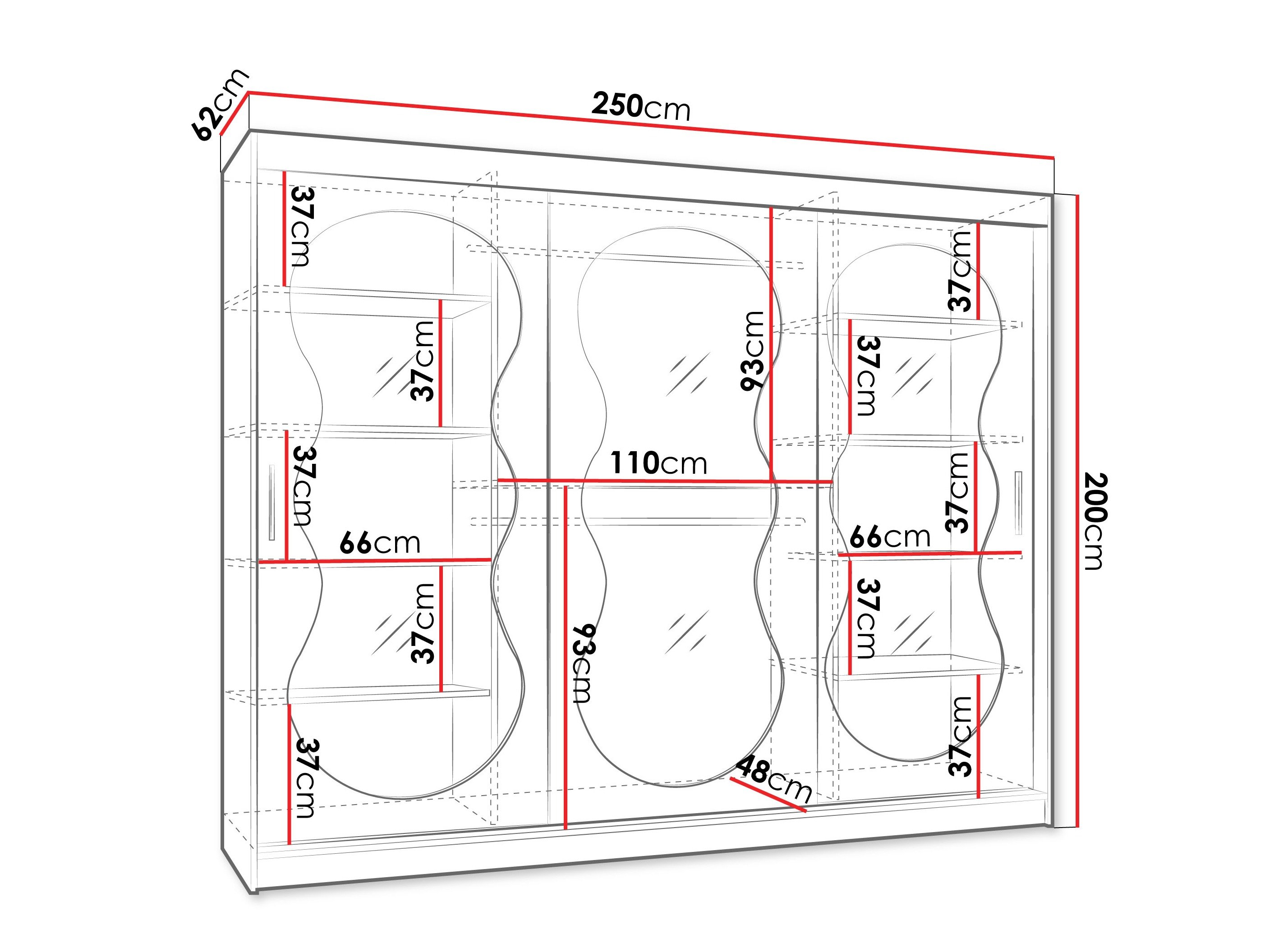 Armoire Hartford 534 (Noir)
