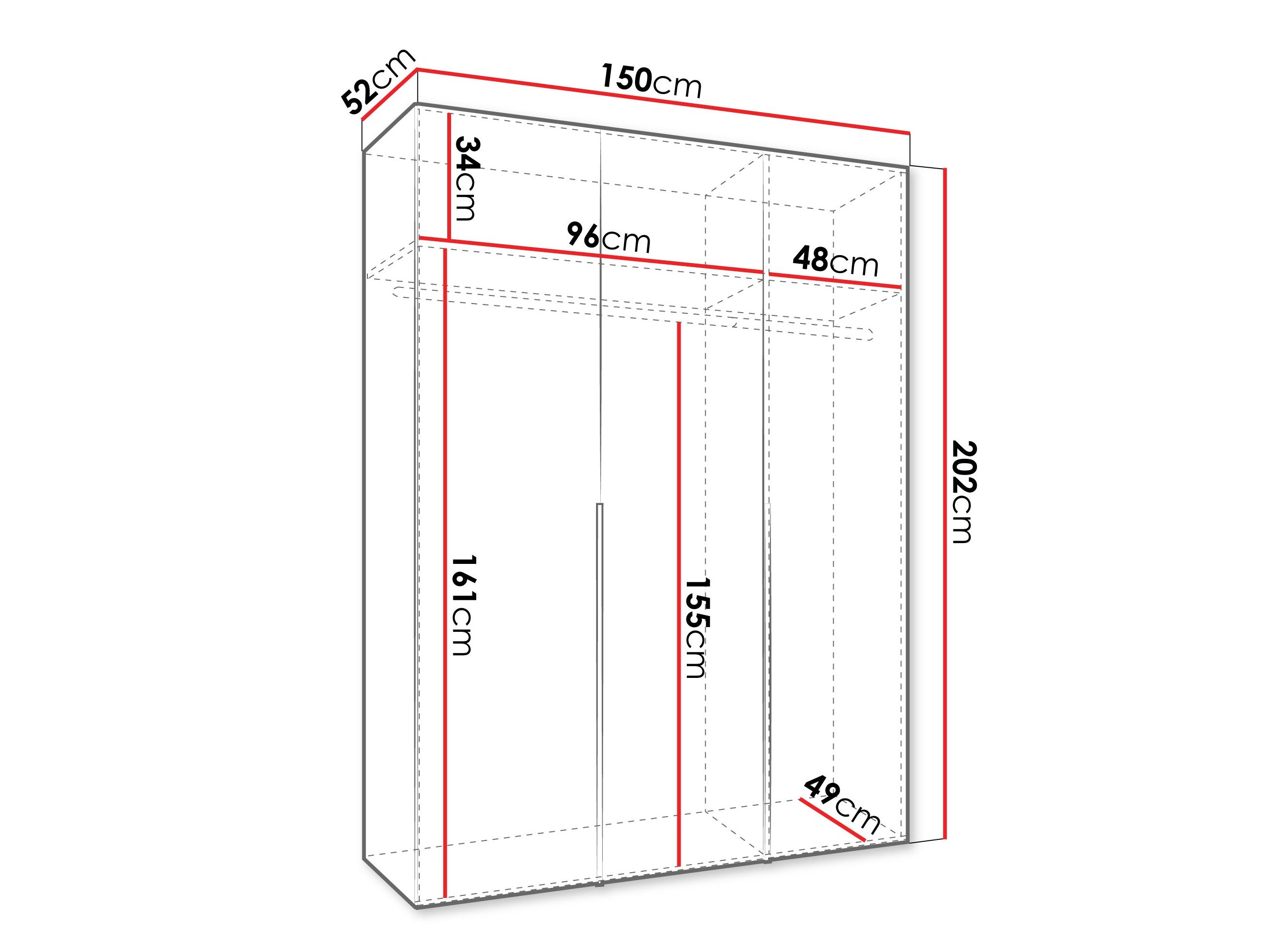 Armoire Hartford 536 (Noir)