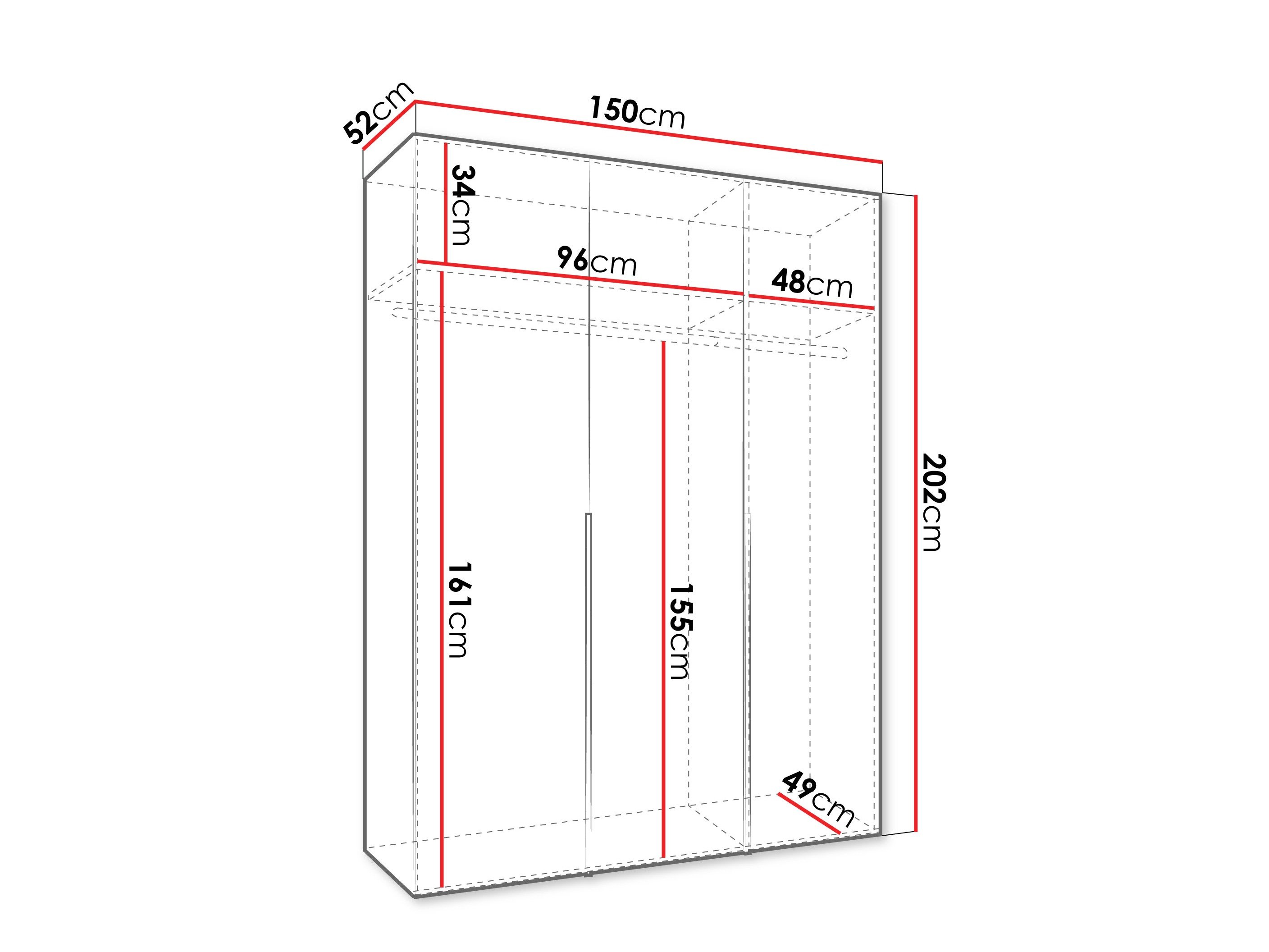Armoire Hartford 536 (Noir)