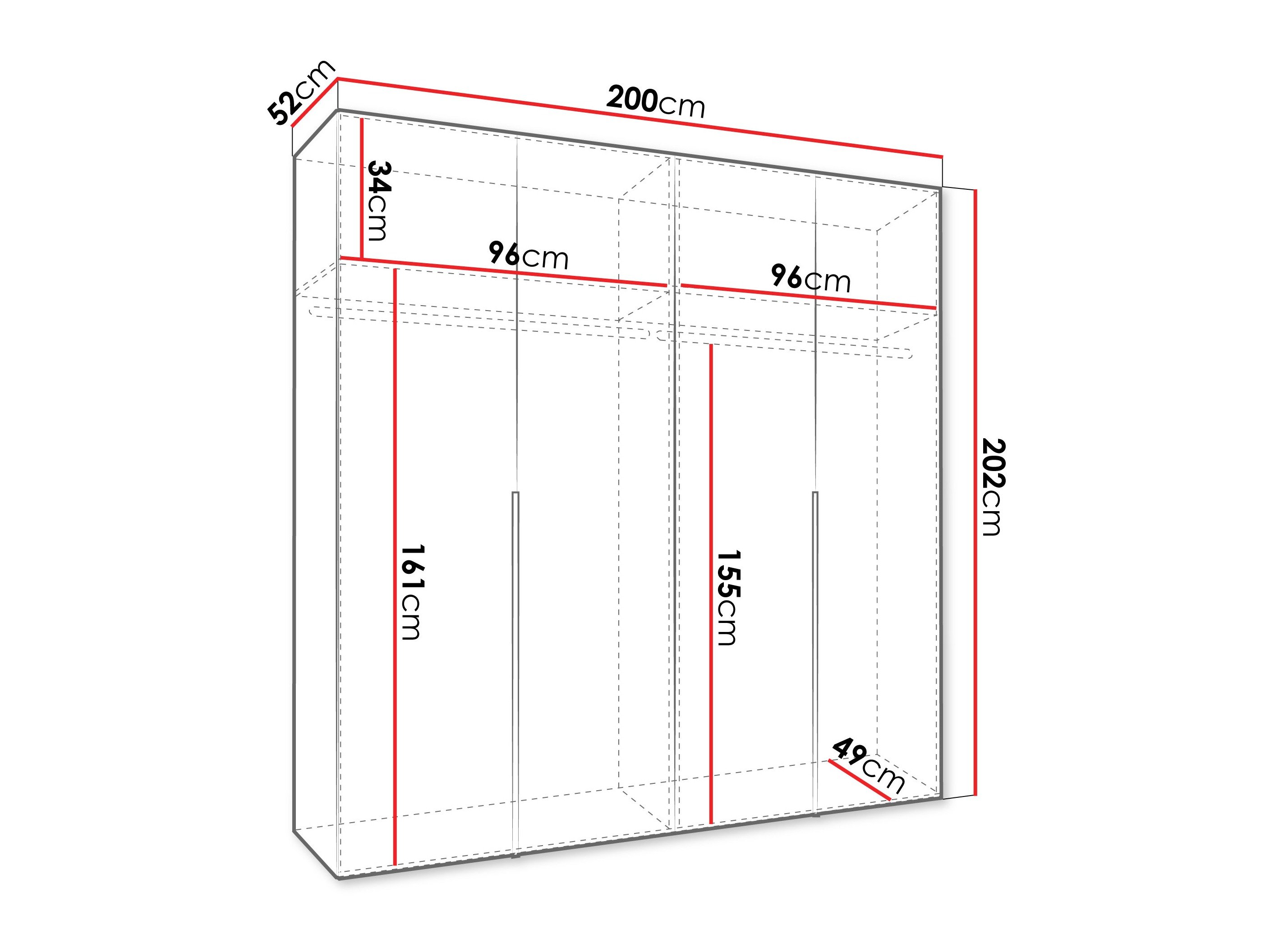 Armoire Hartford 537 (Blanc)