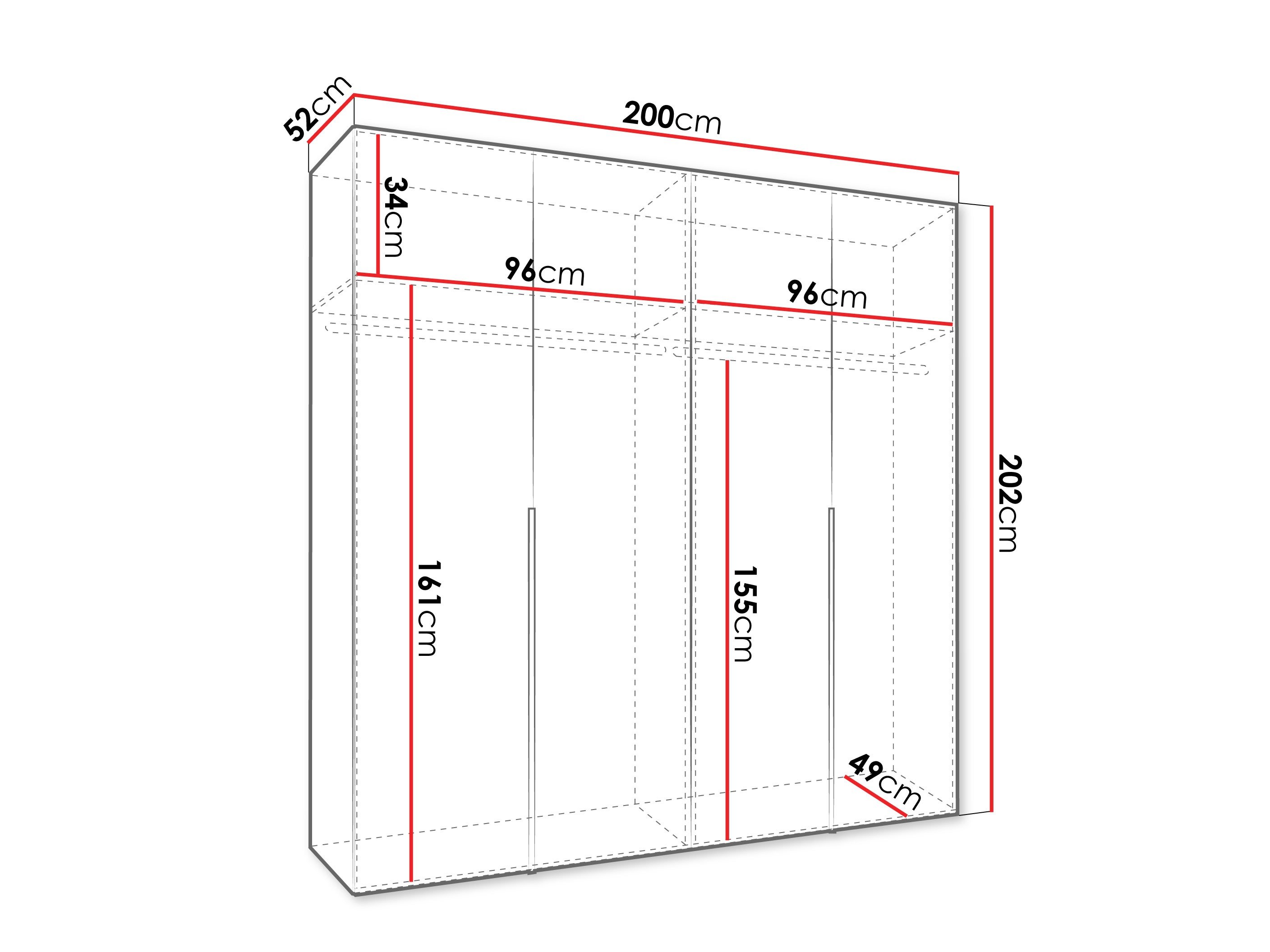 Armoire Hartford 537 (Noir)