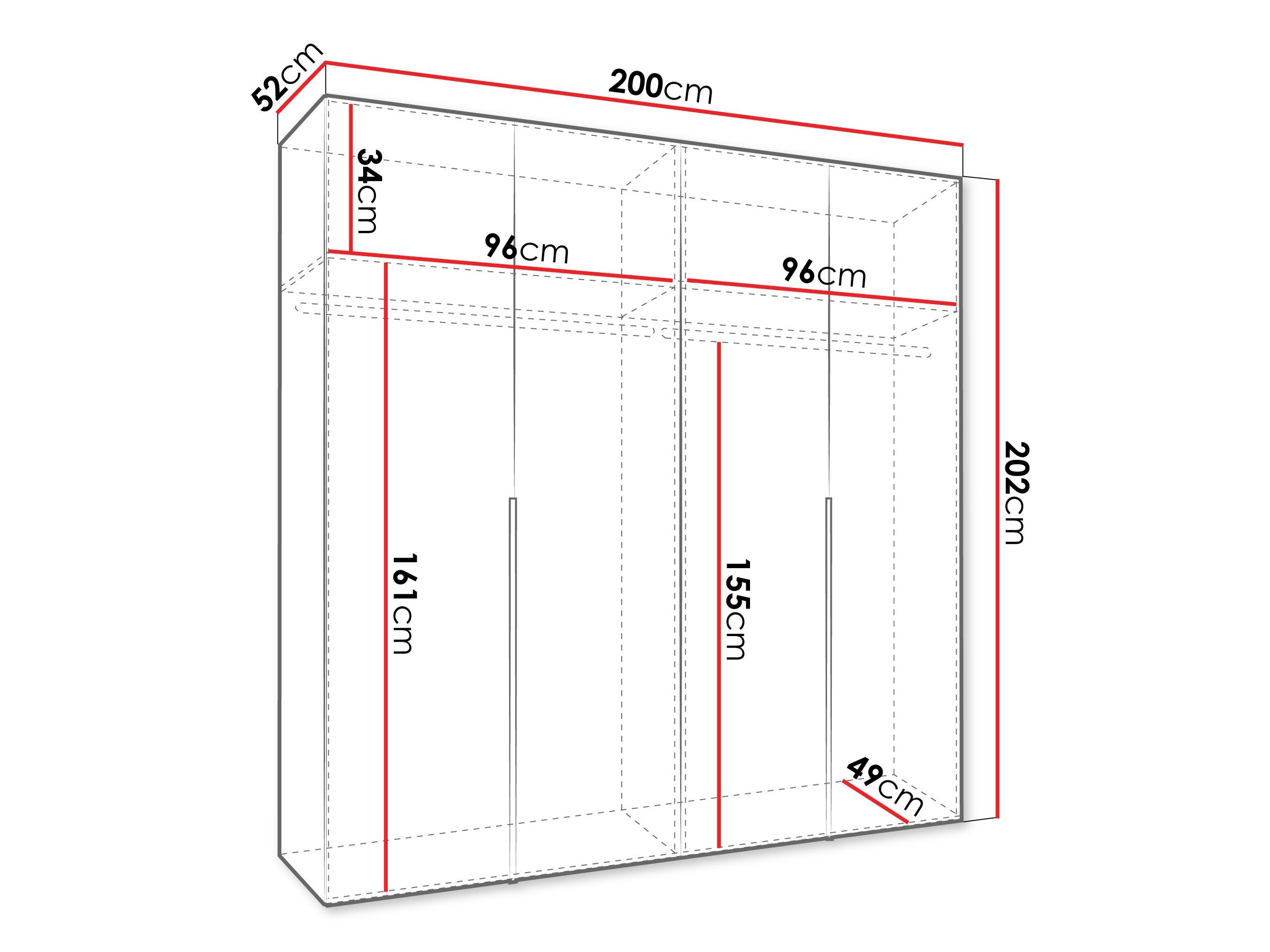 Armoire Hartford 537 (Noir)