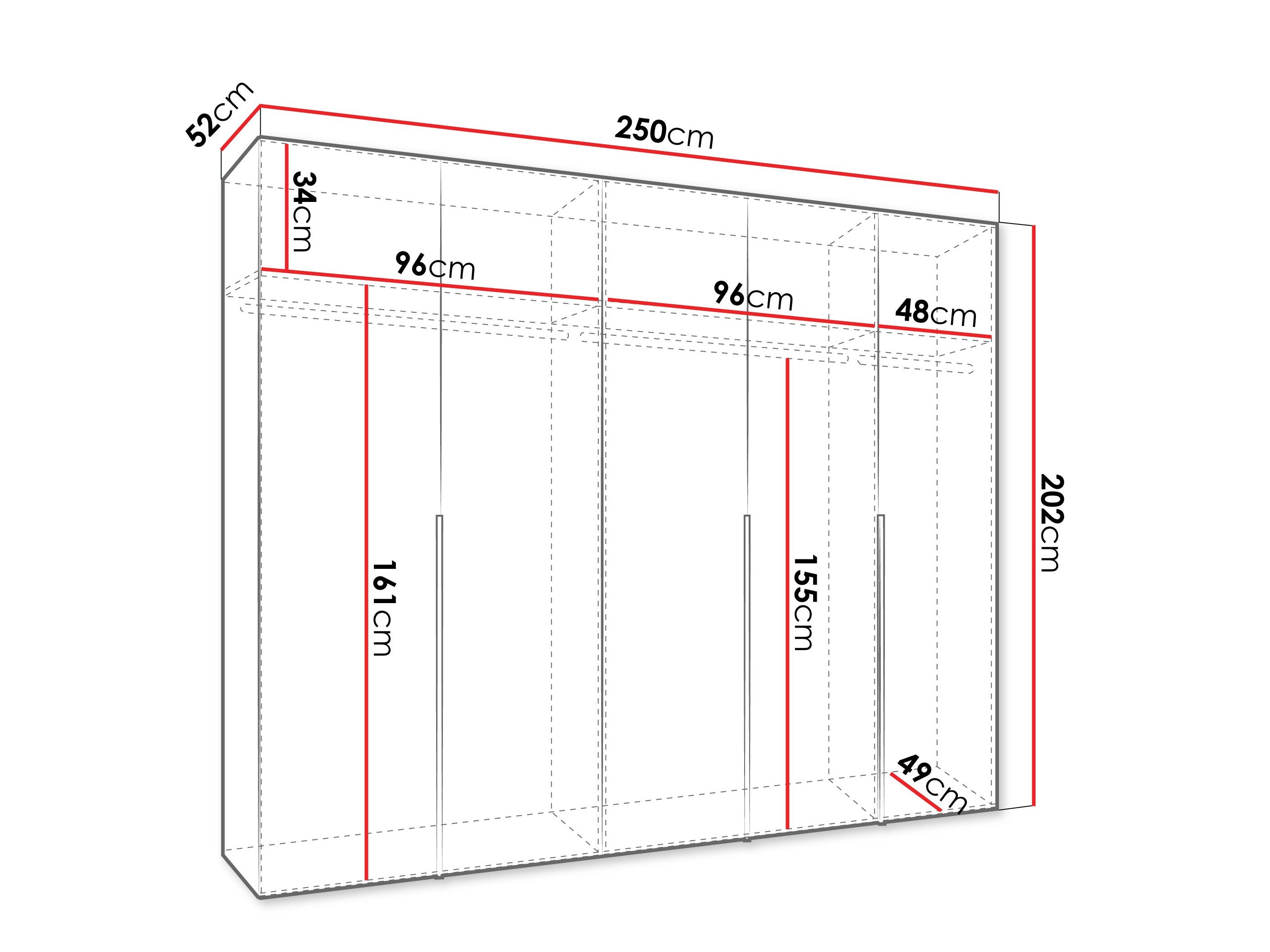 Armoire Hartford 538 (Noir)