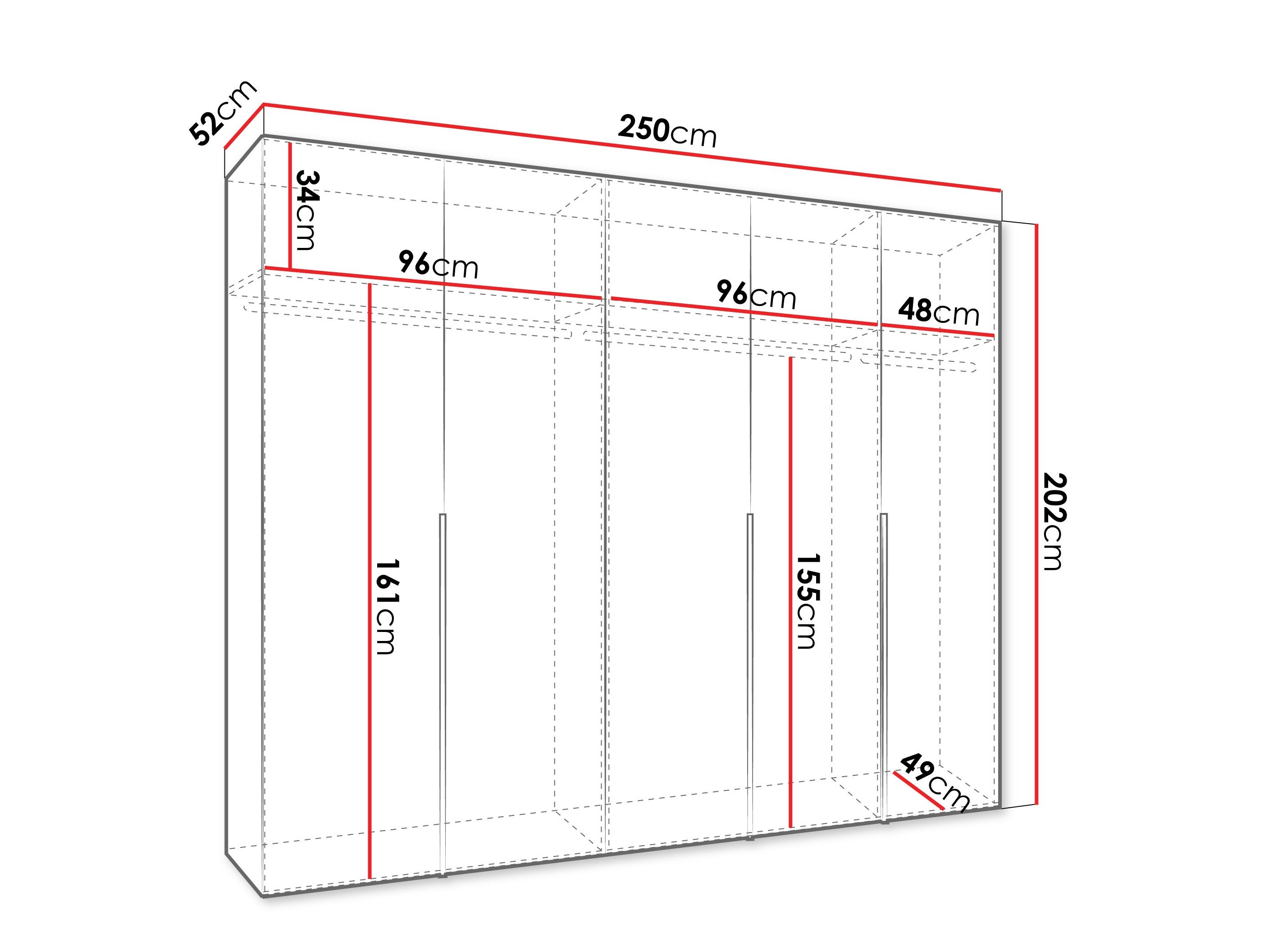 Armoire Hartford 538 (Noir)