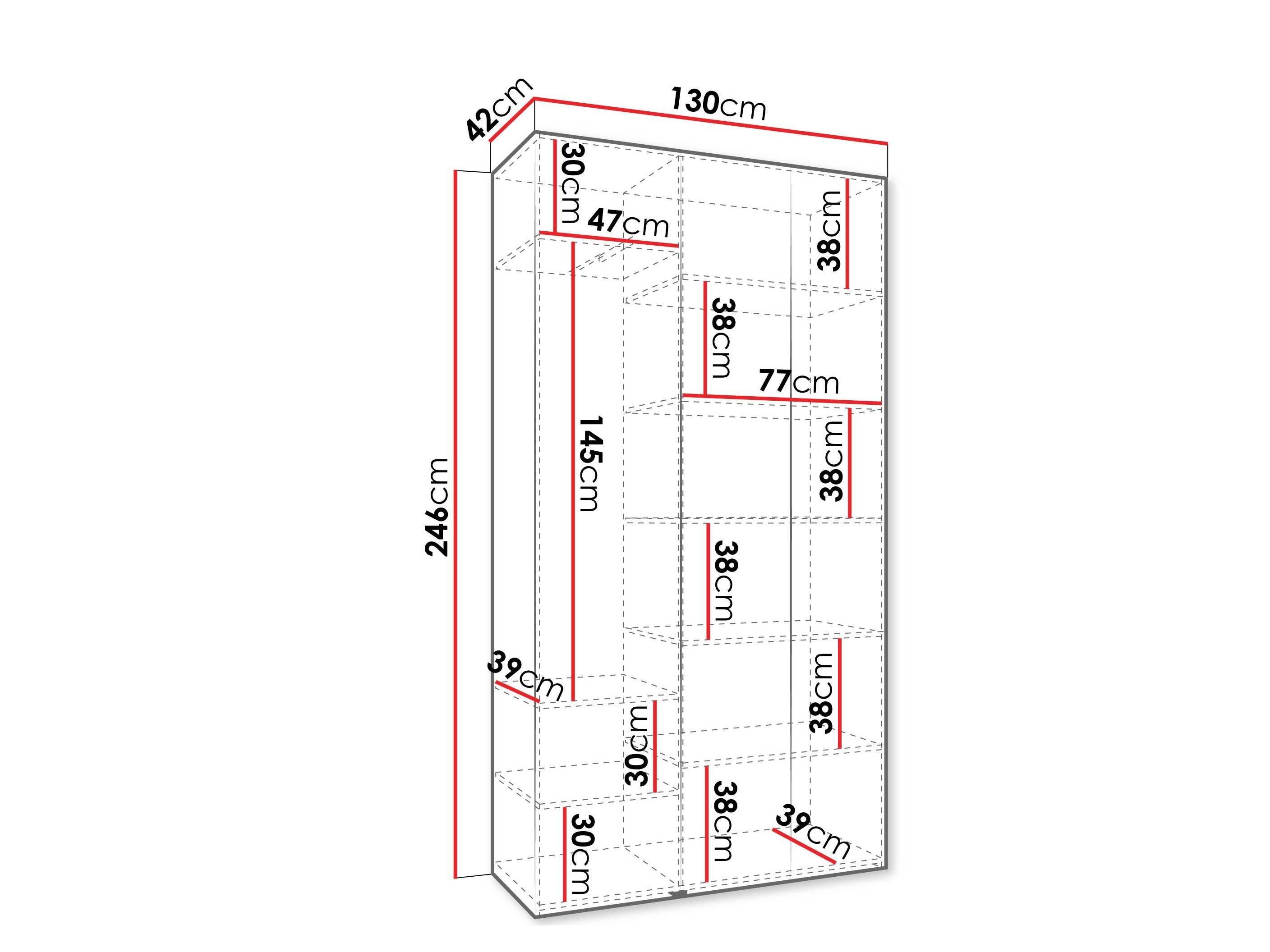 Armoire Hartford 544 (Blanc)