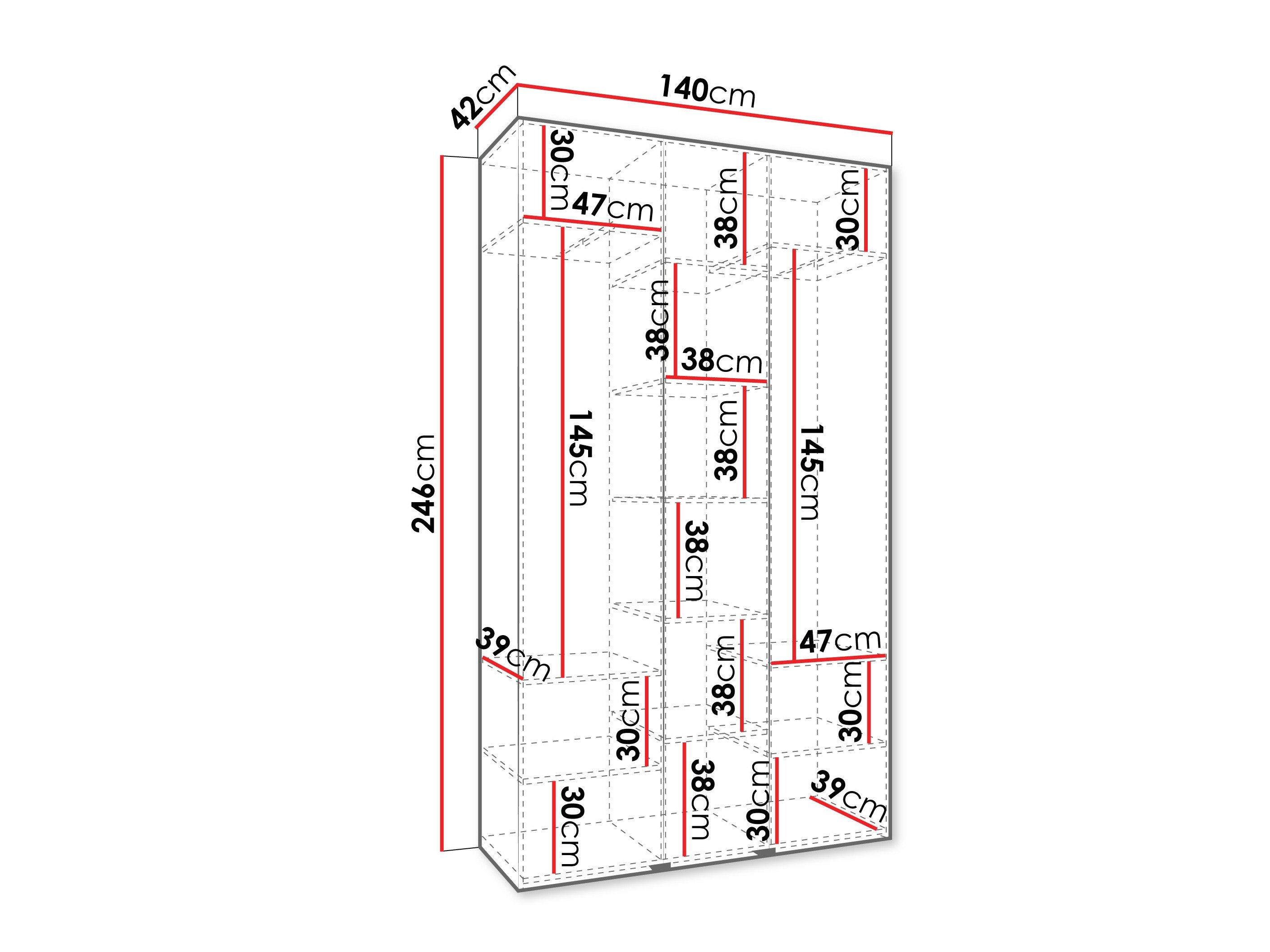 Armoire Hartford 544 (Blanc)