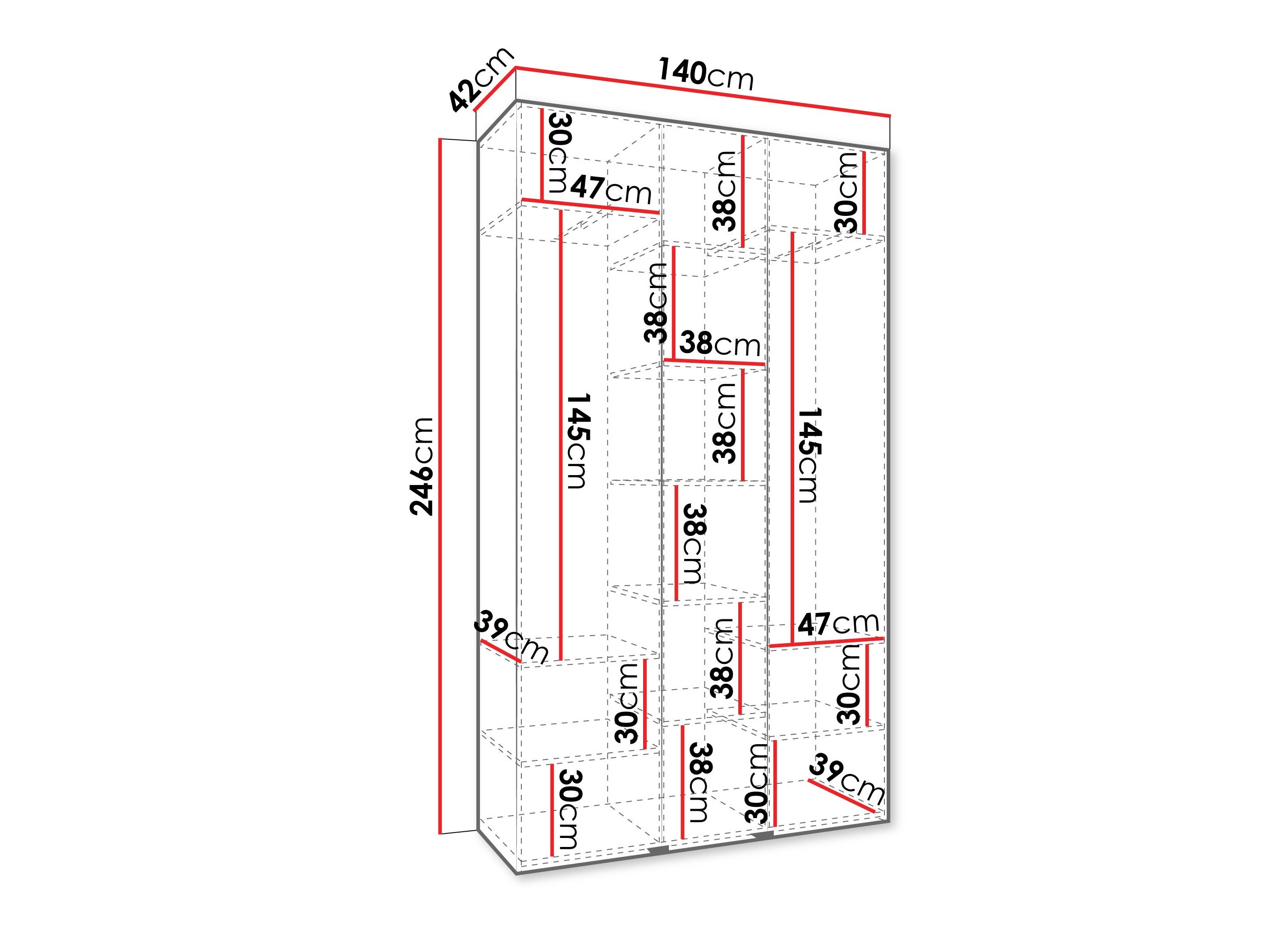 Armoire Hartford 544 (Blanc)