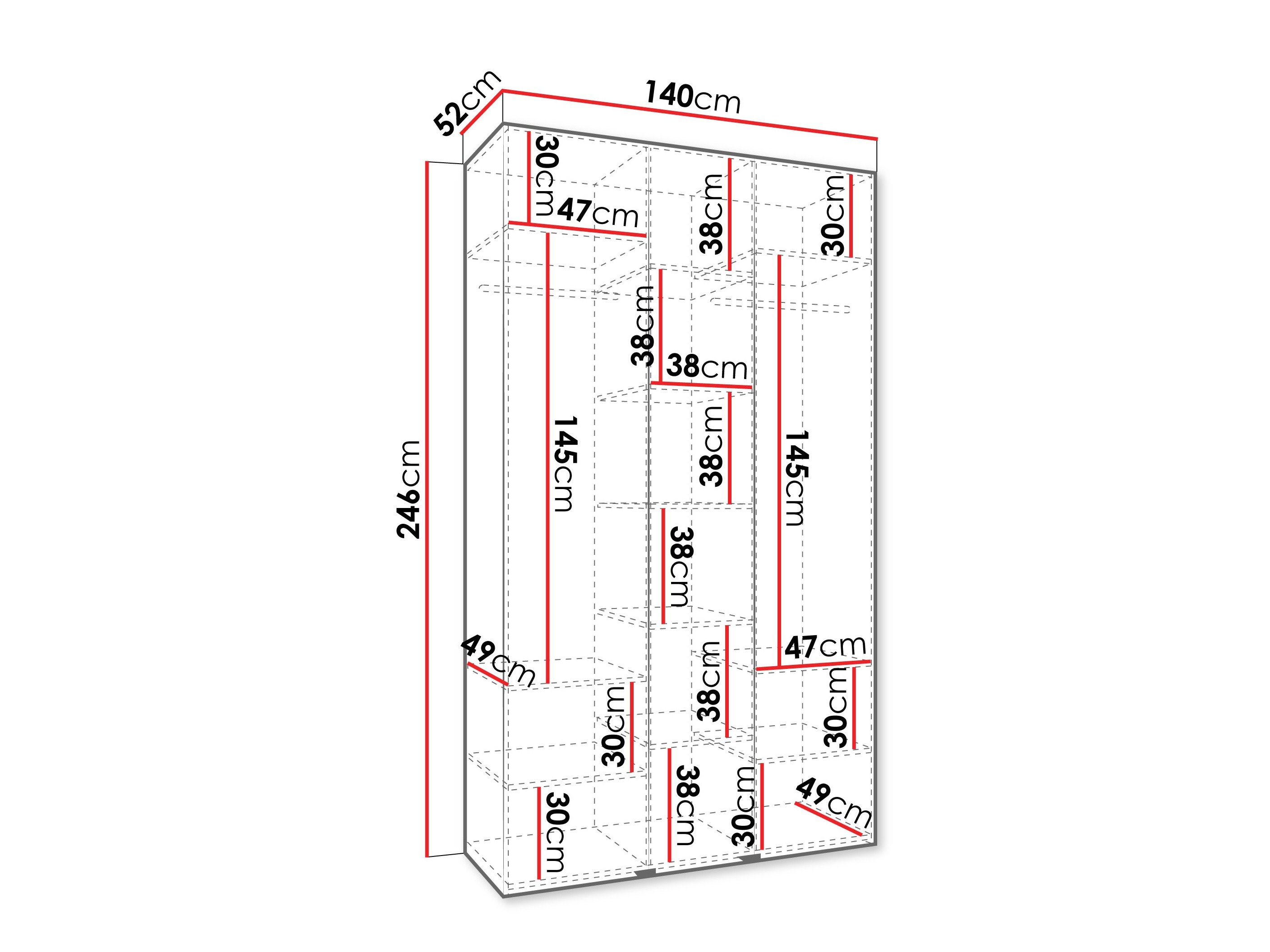 Armoire Hartford 544 (Blanc)