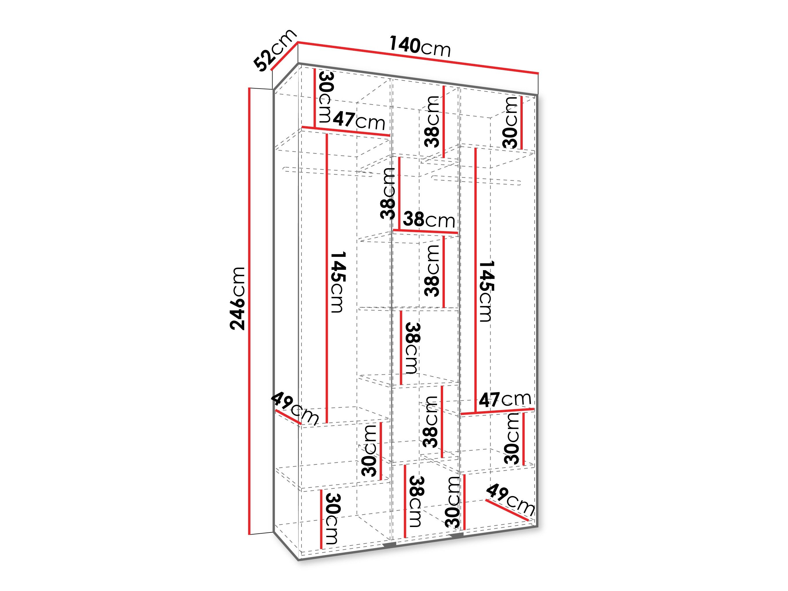 Armoire Hartford 544 (Blanc)