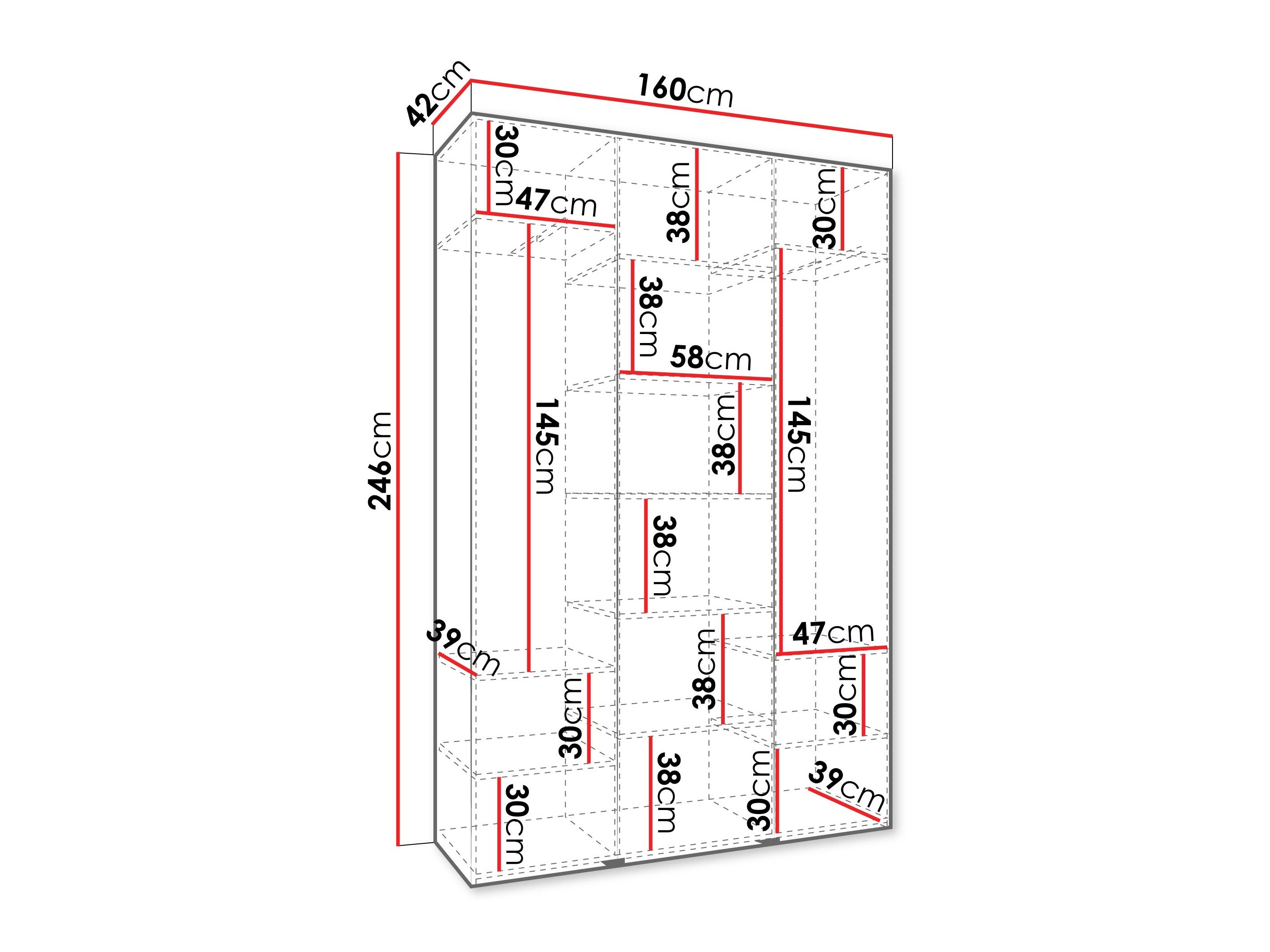 Armoire Hartford 544 (Blanc)