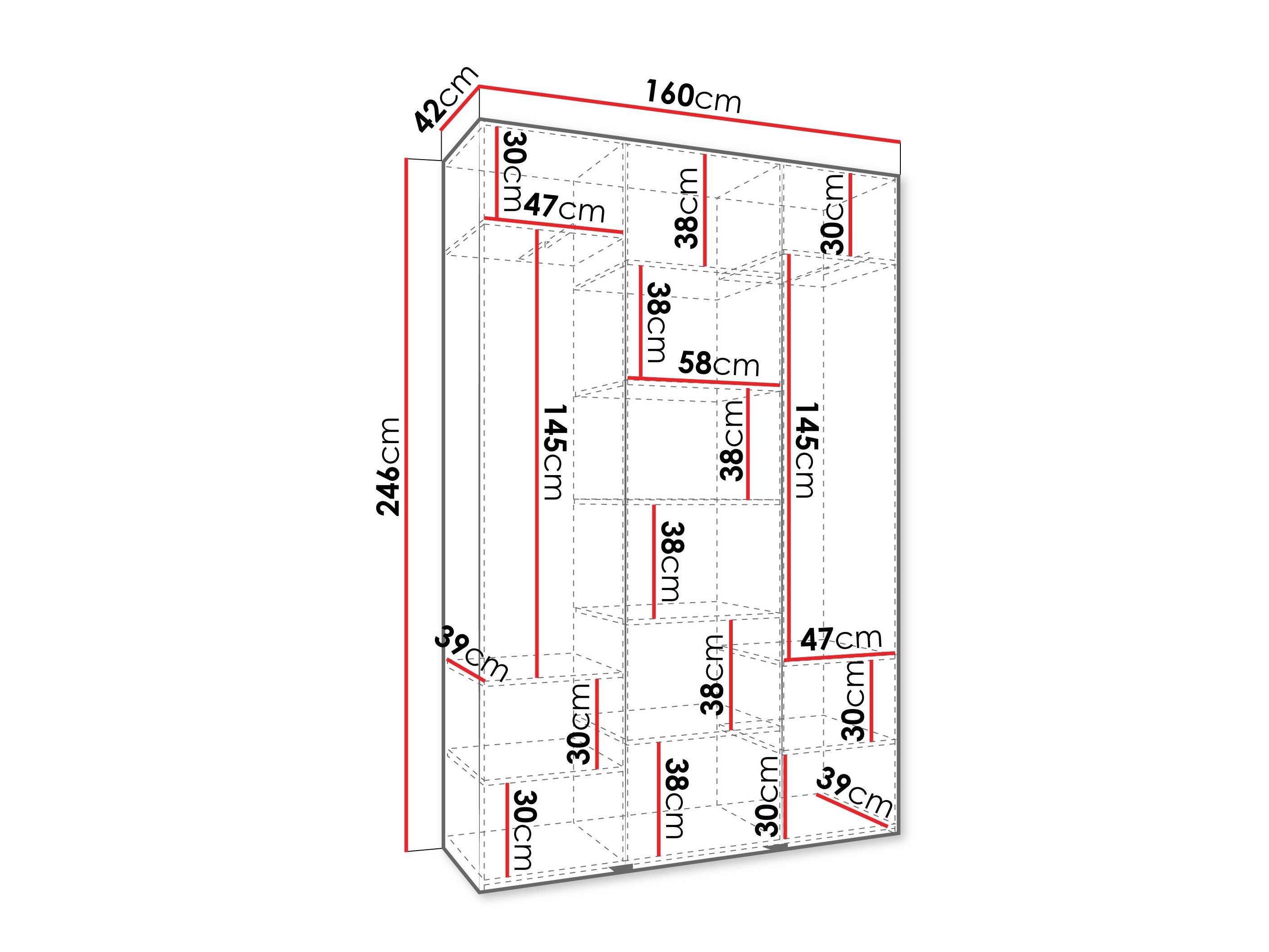 Armoire Hartford 544 (Blanc)