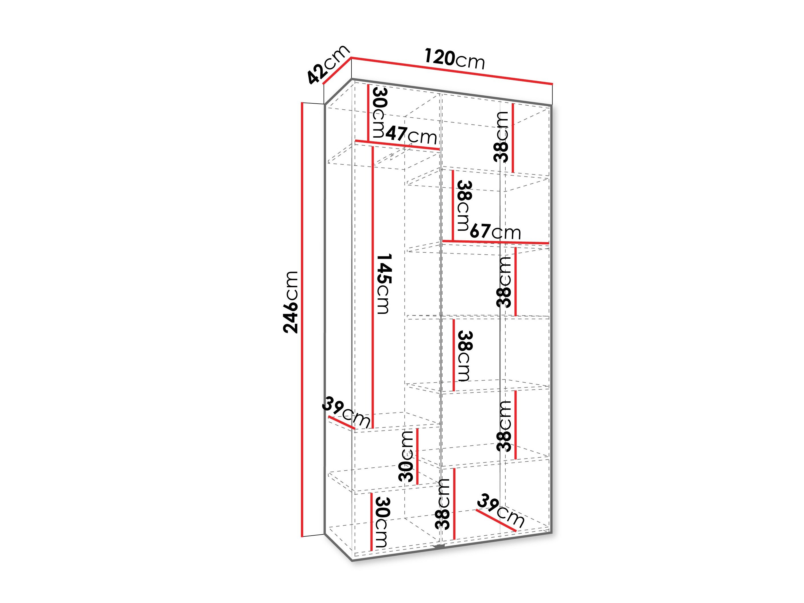 Armoire Hartford 544 (Cachemire)