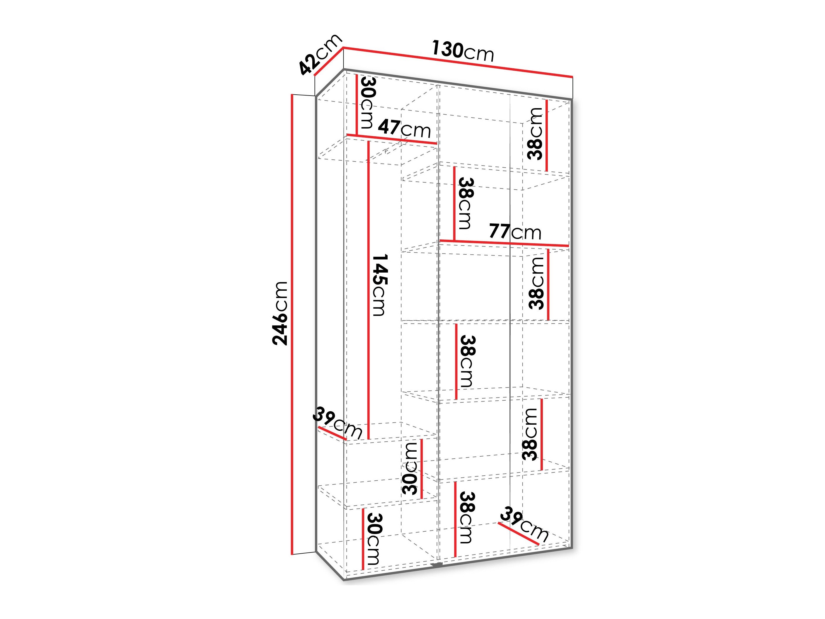 Armoire Hartford 544 (Cachemire)