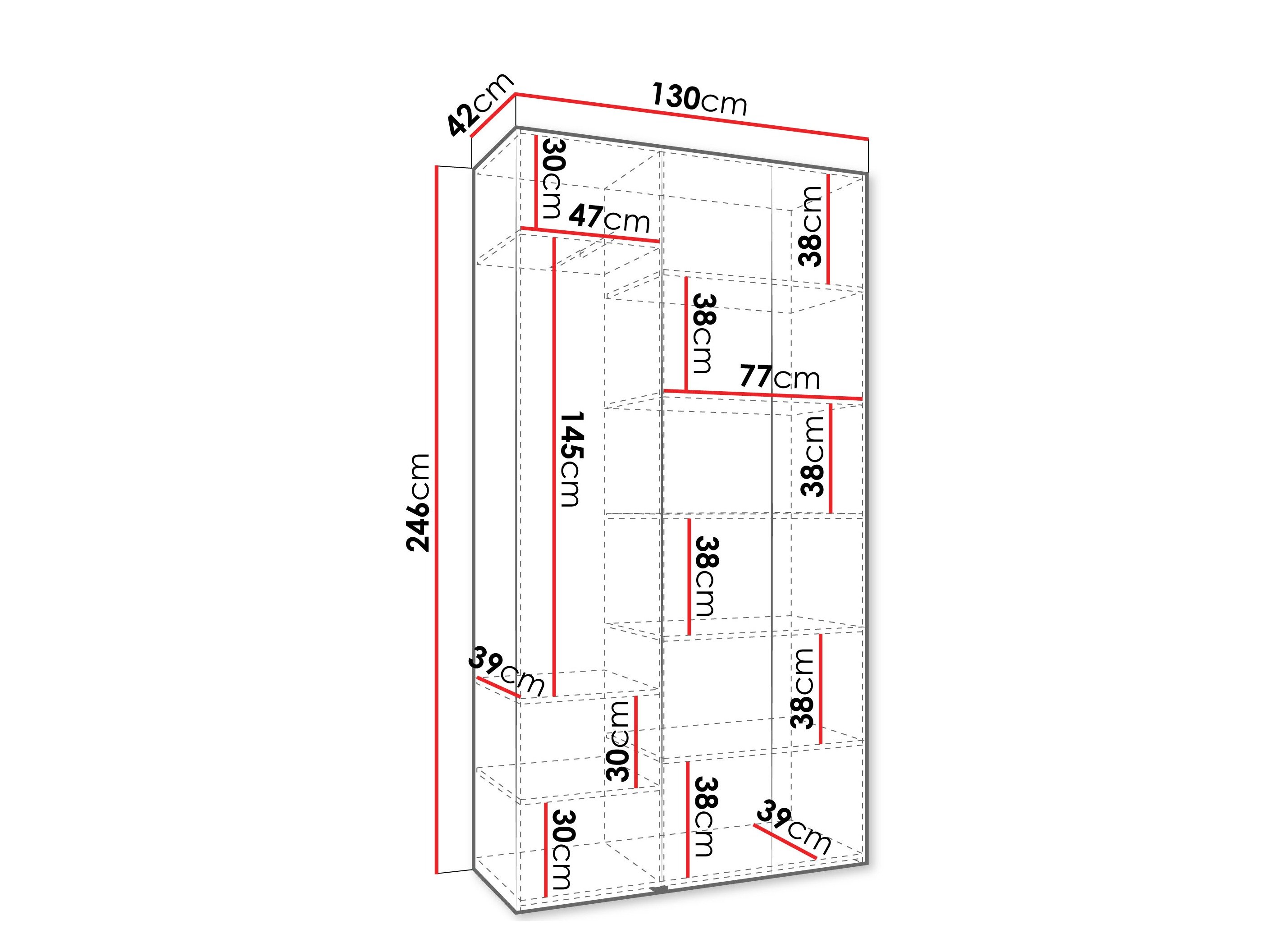 Armoire Hartford 544 (Cachemire)