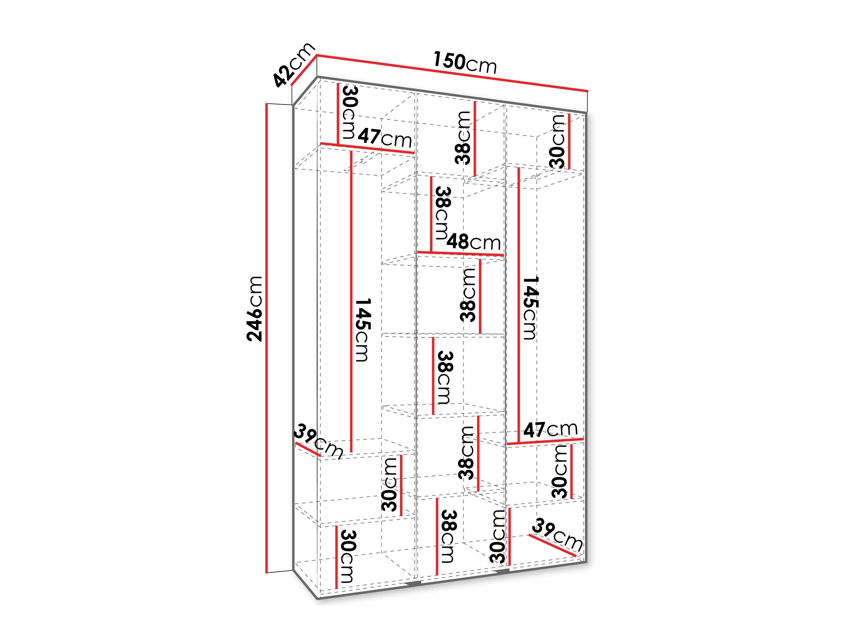 Armoire Hartford 544 (Cachemire)