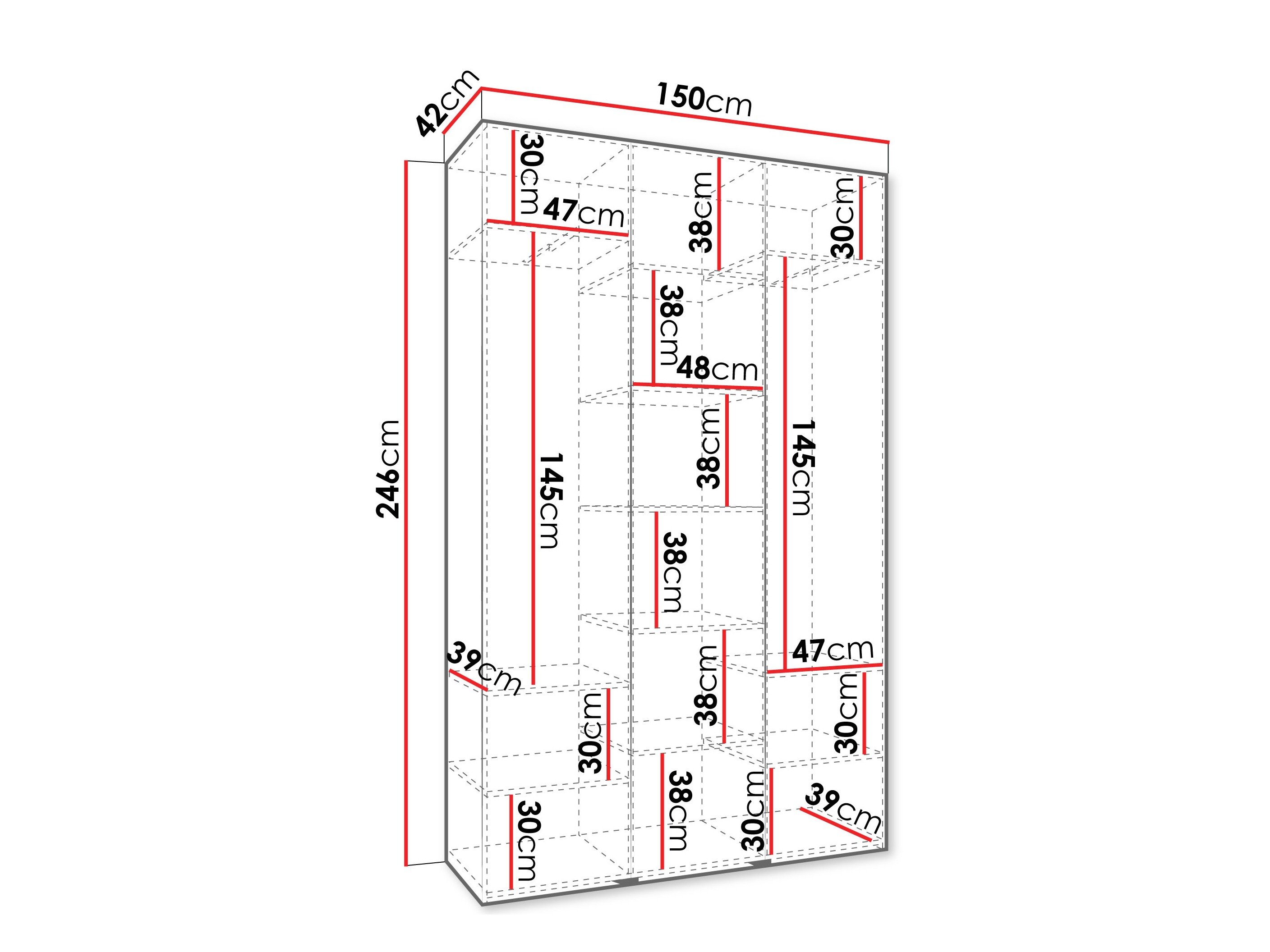 Armoire Hartford 544 (Cachemire)