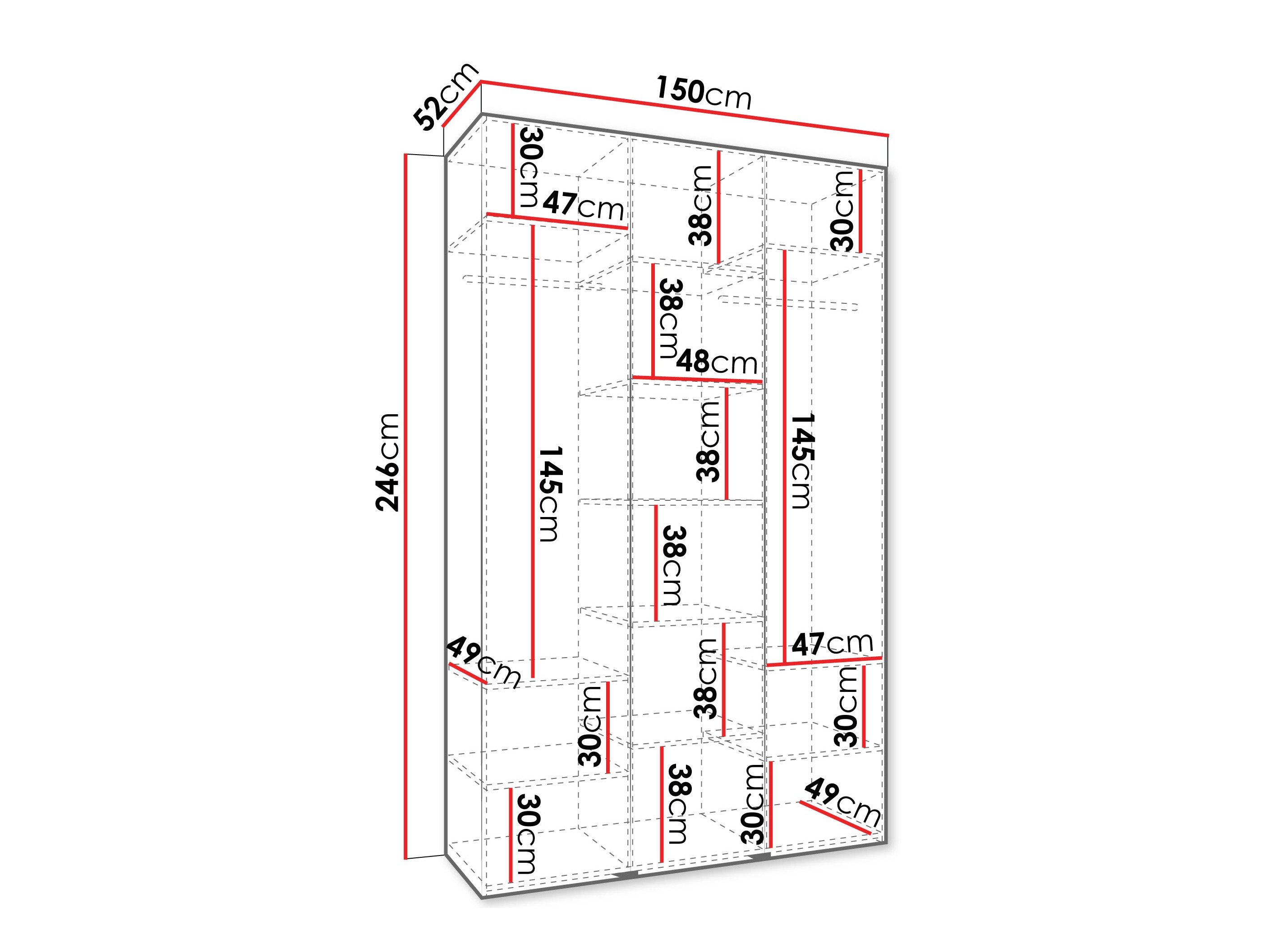 Armoire Hartford 544 (Cachemire)