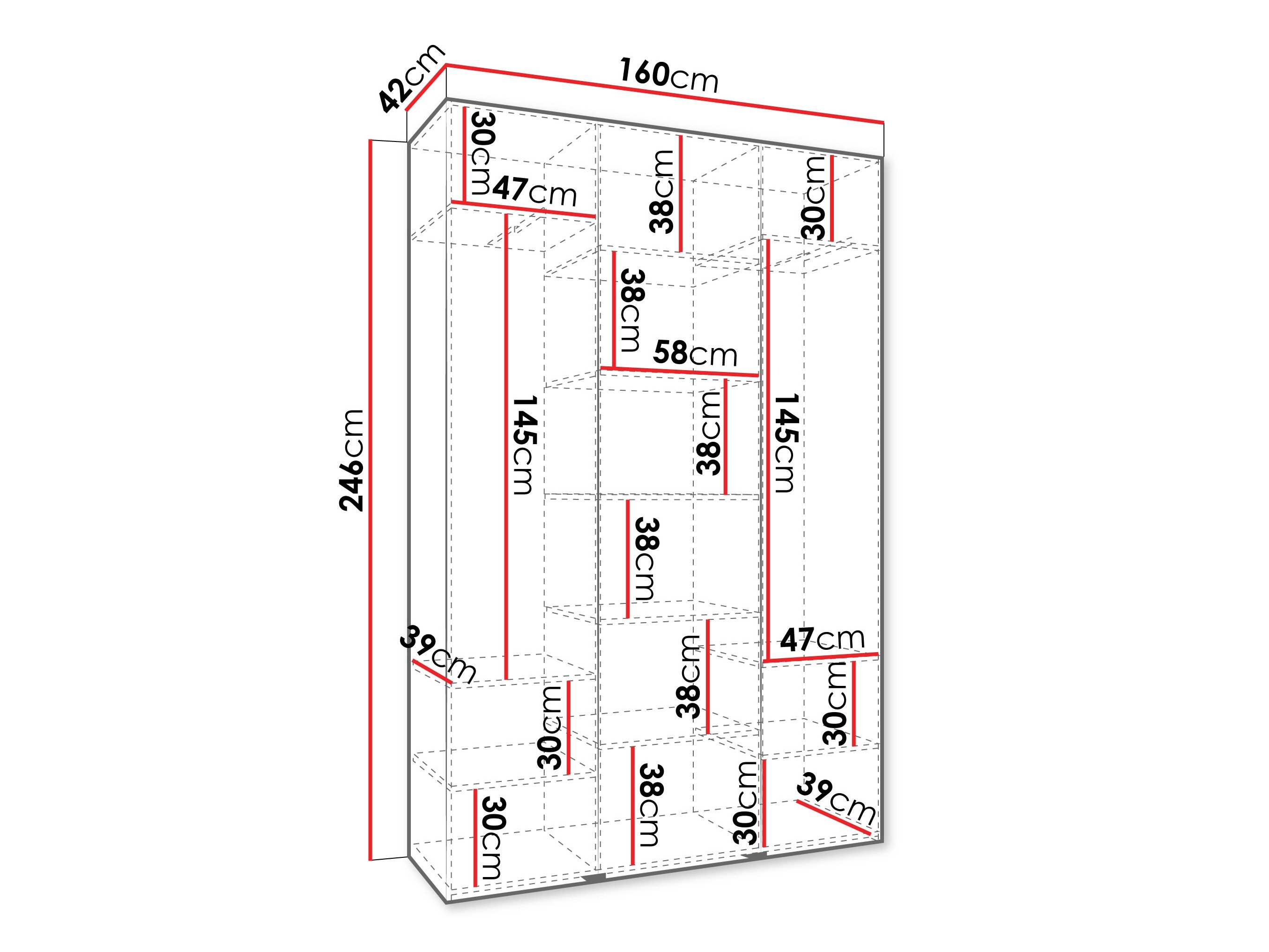 Armoire Hartford 544 (Cachemire)