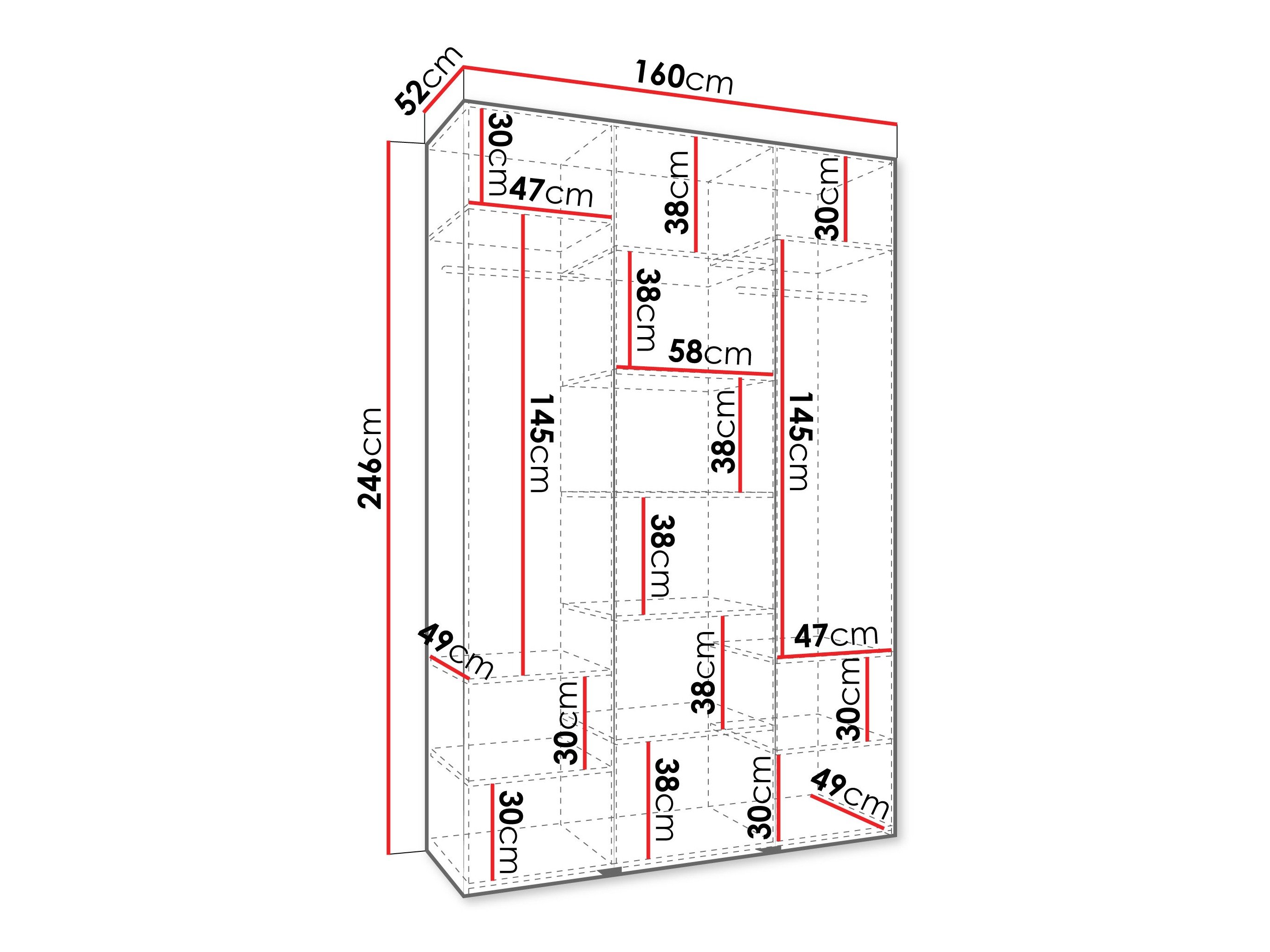 Armoire Hartford 544 (Cachemire)