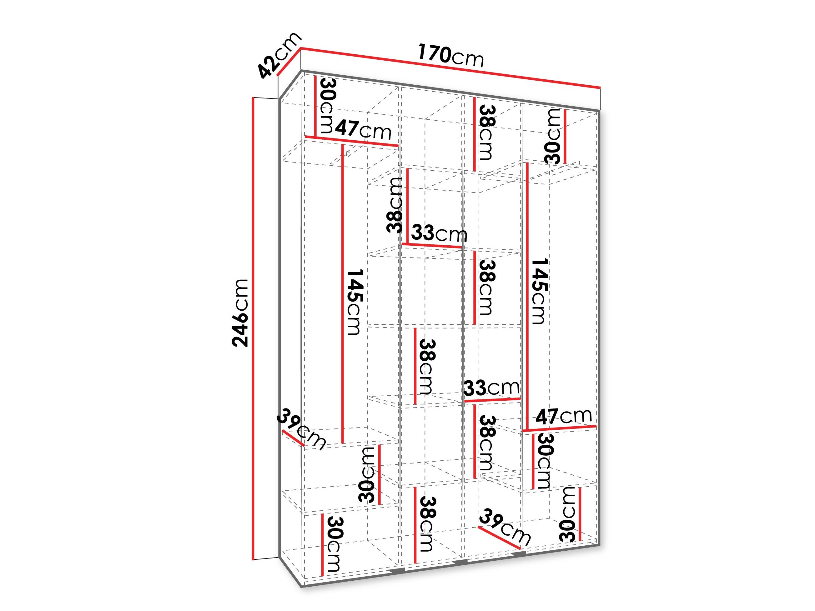 Armoire Hartford 554 (Blanc)