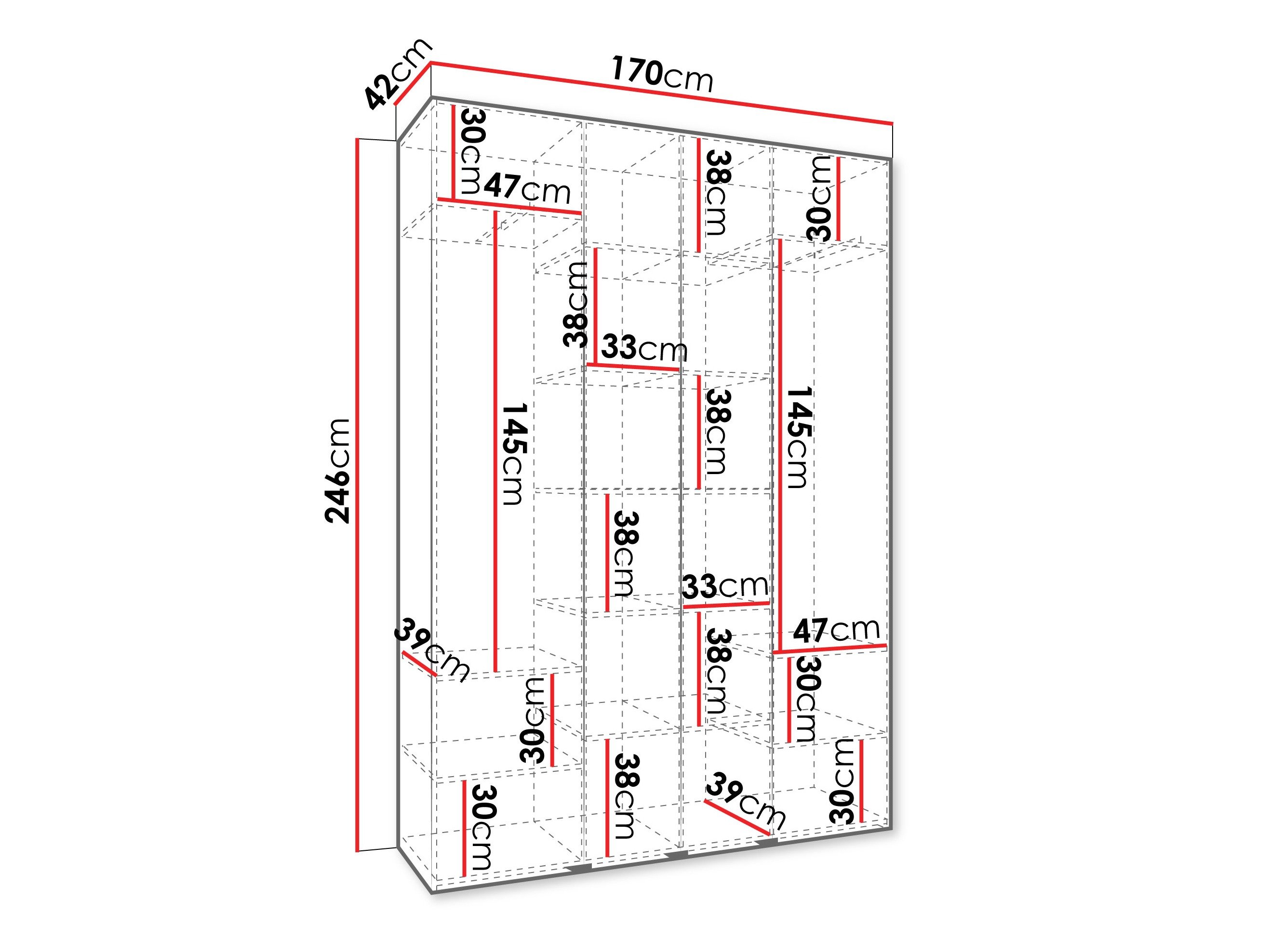 Armoire Hartford 554 (Blanc)
