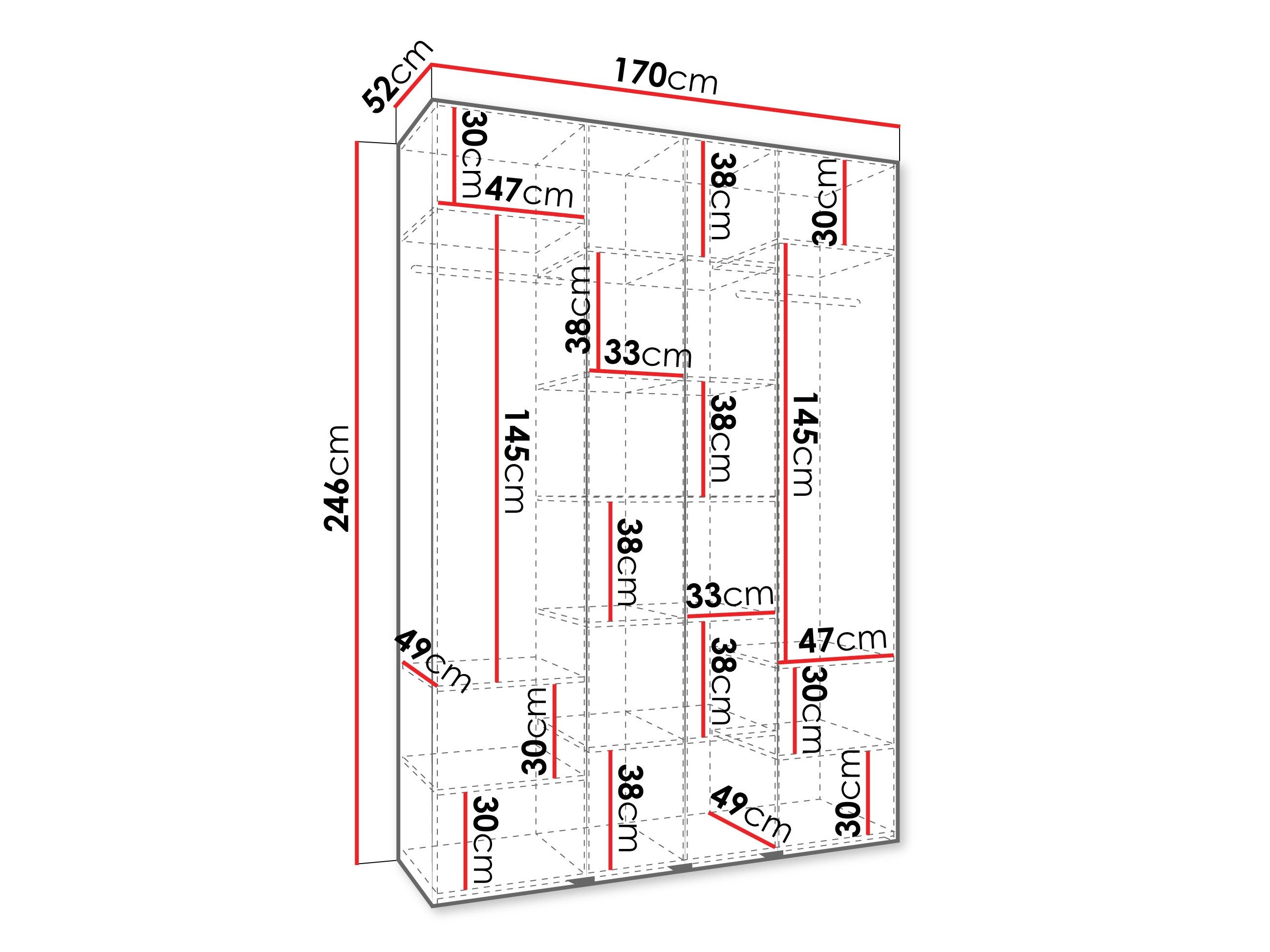 Armoire Hartford 554 (Blanc)