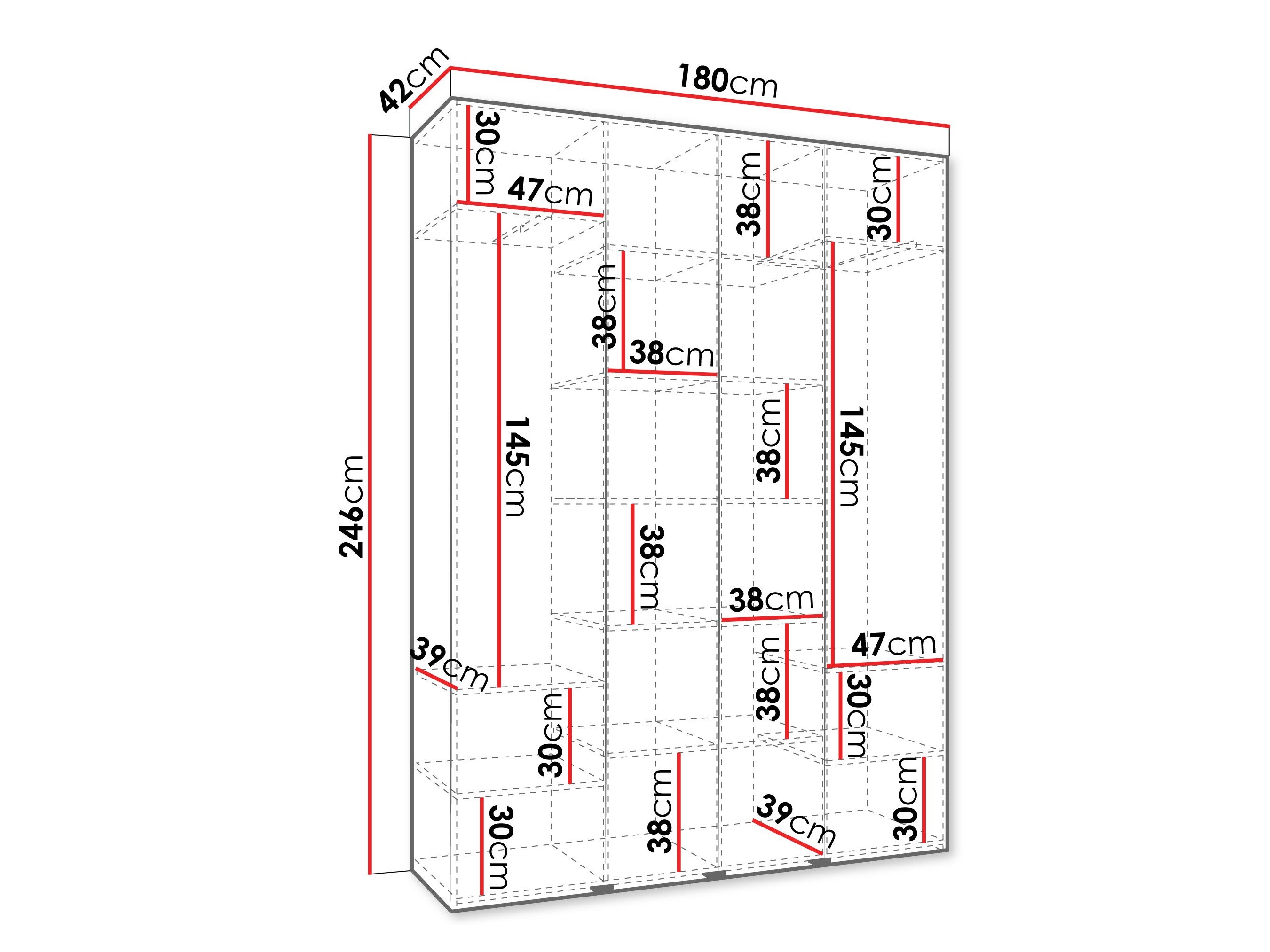Armoire Hartford 554 (Blanc)