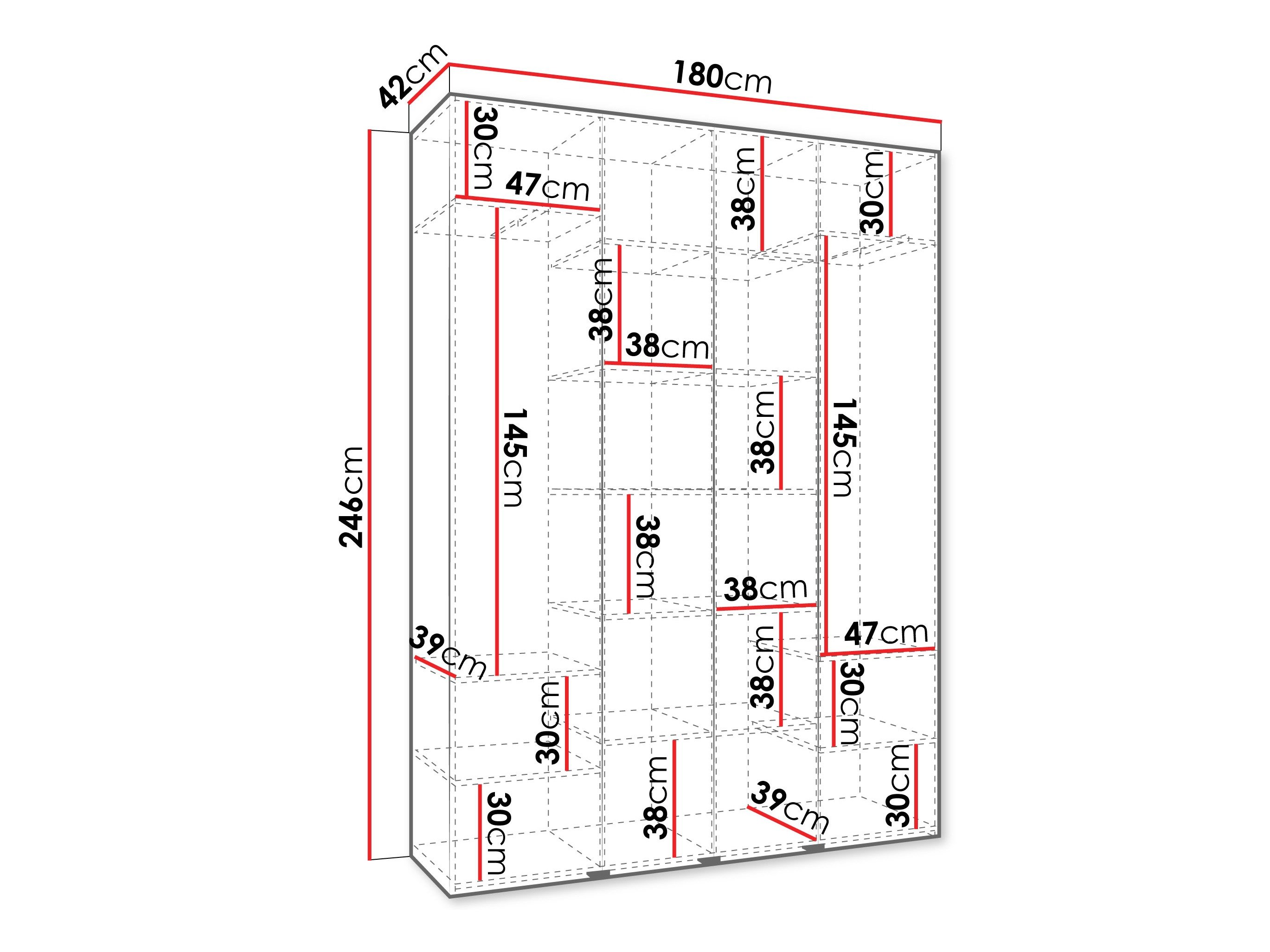Armoire Hartford 554 (Blanc)