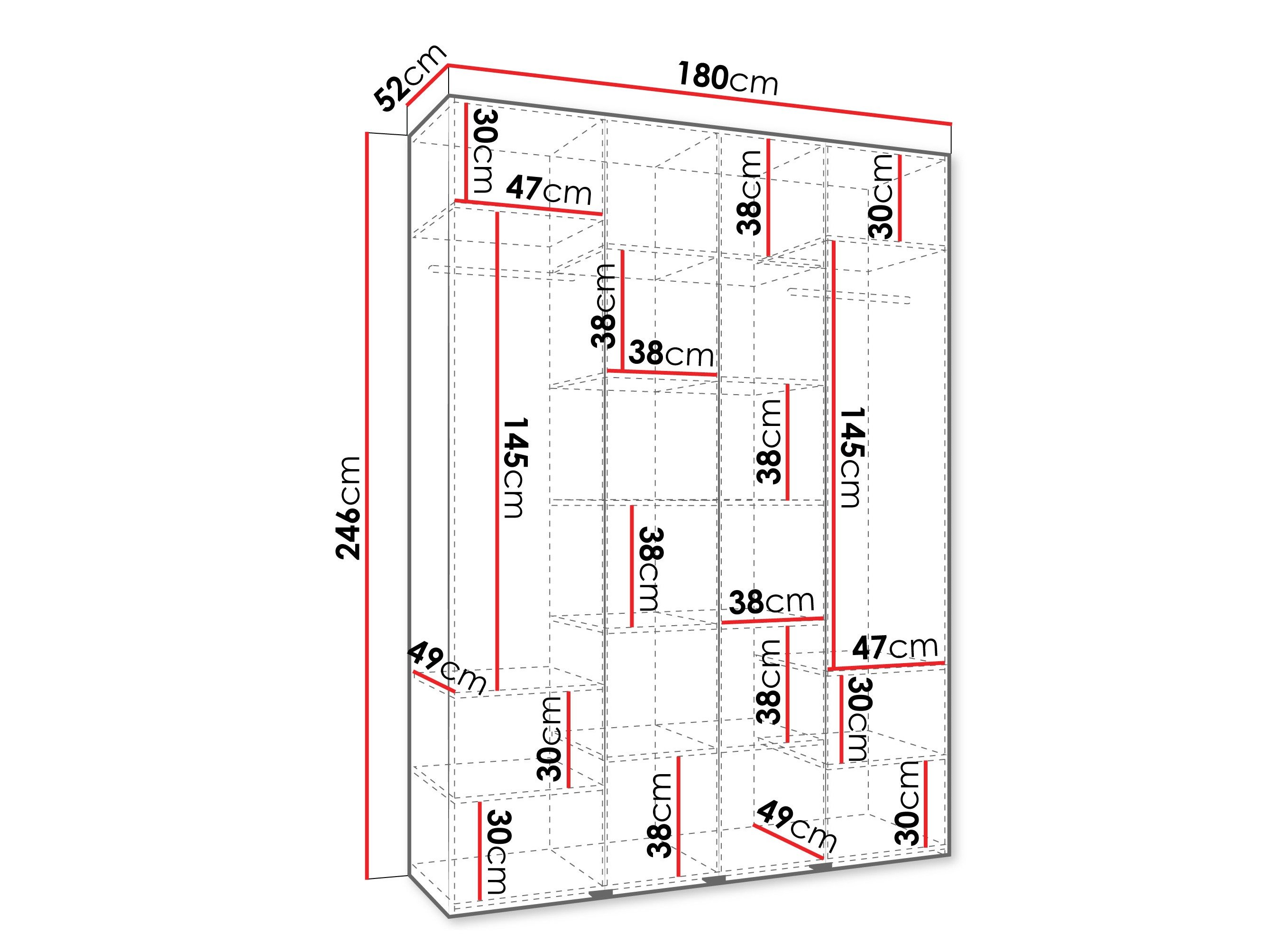 Armoire Hartford 554 (Blanc)