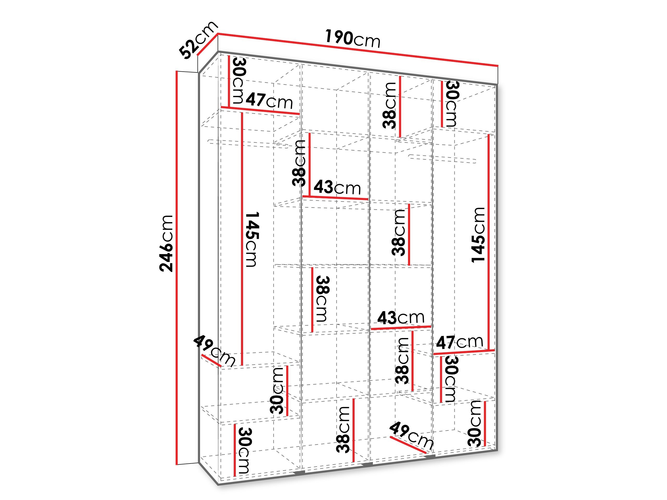 Armoire Hartford 554 (Blanc)